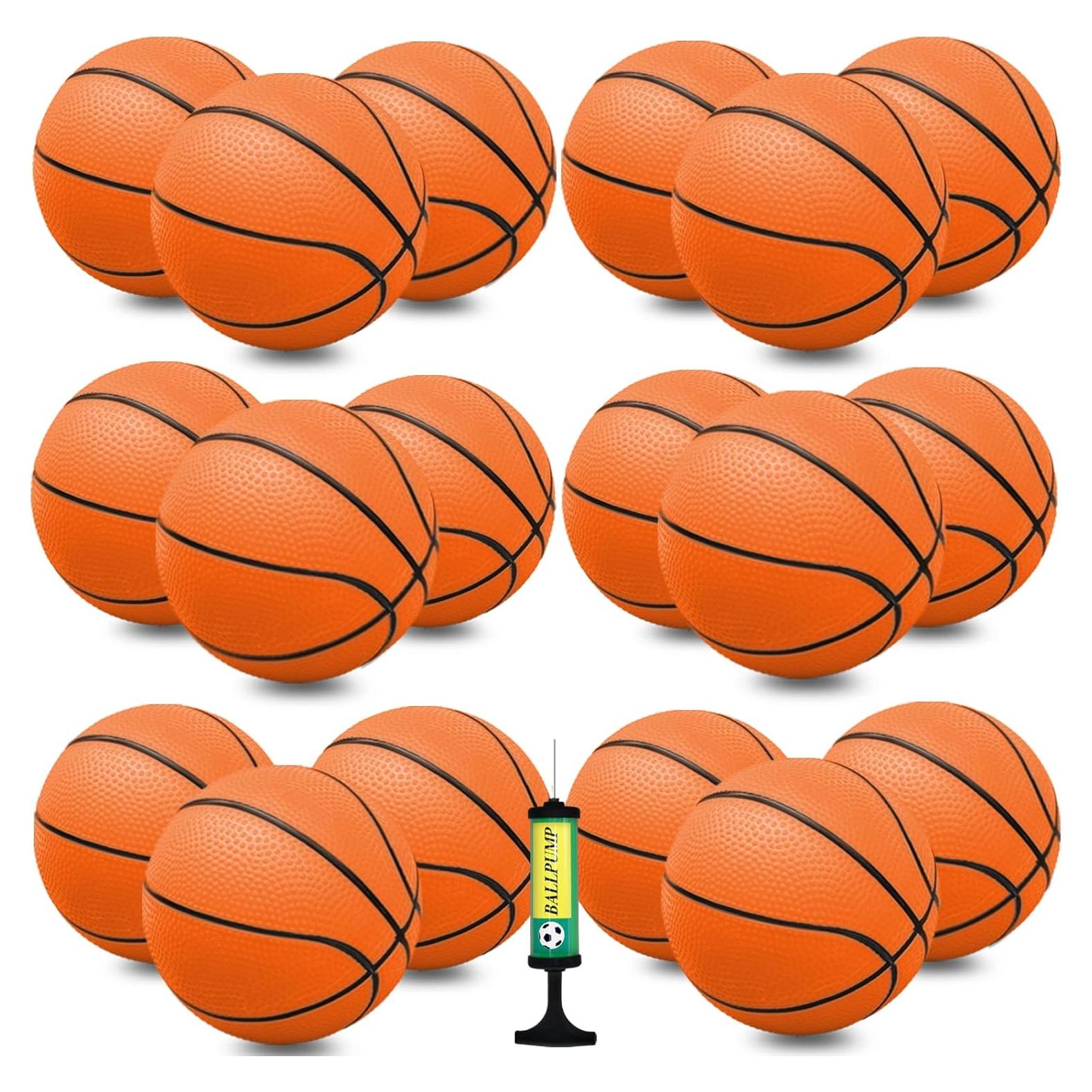 18 Pzs Baloncesto Mini 12,7 cm Oleitodh con Bomba