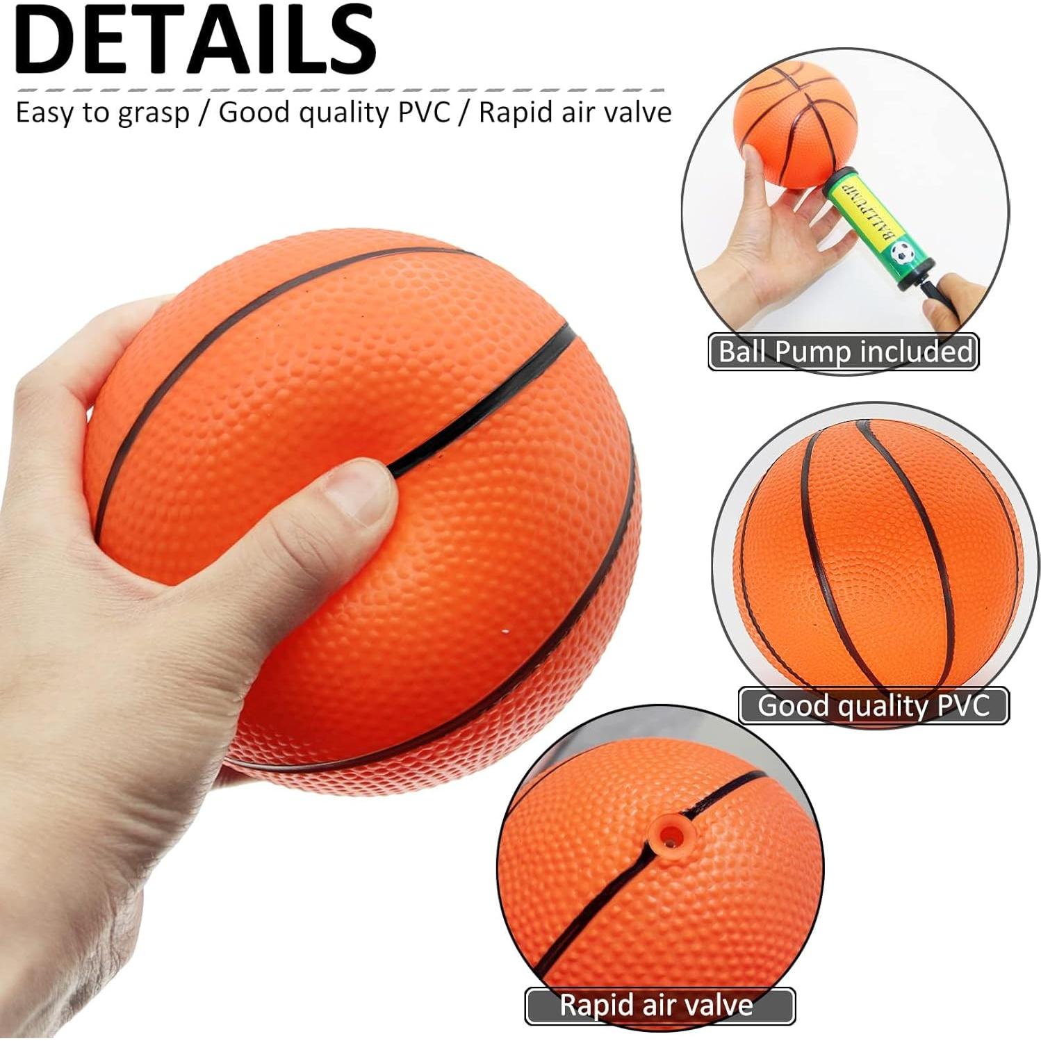18 Pzs Baloncesto Mini 12,7 cm Oleitodh con Bomba