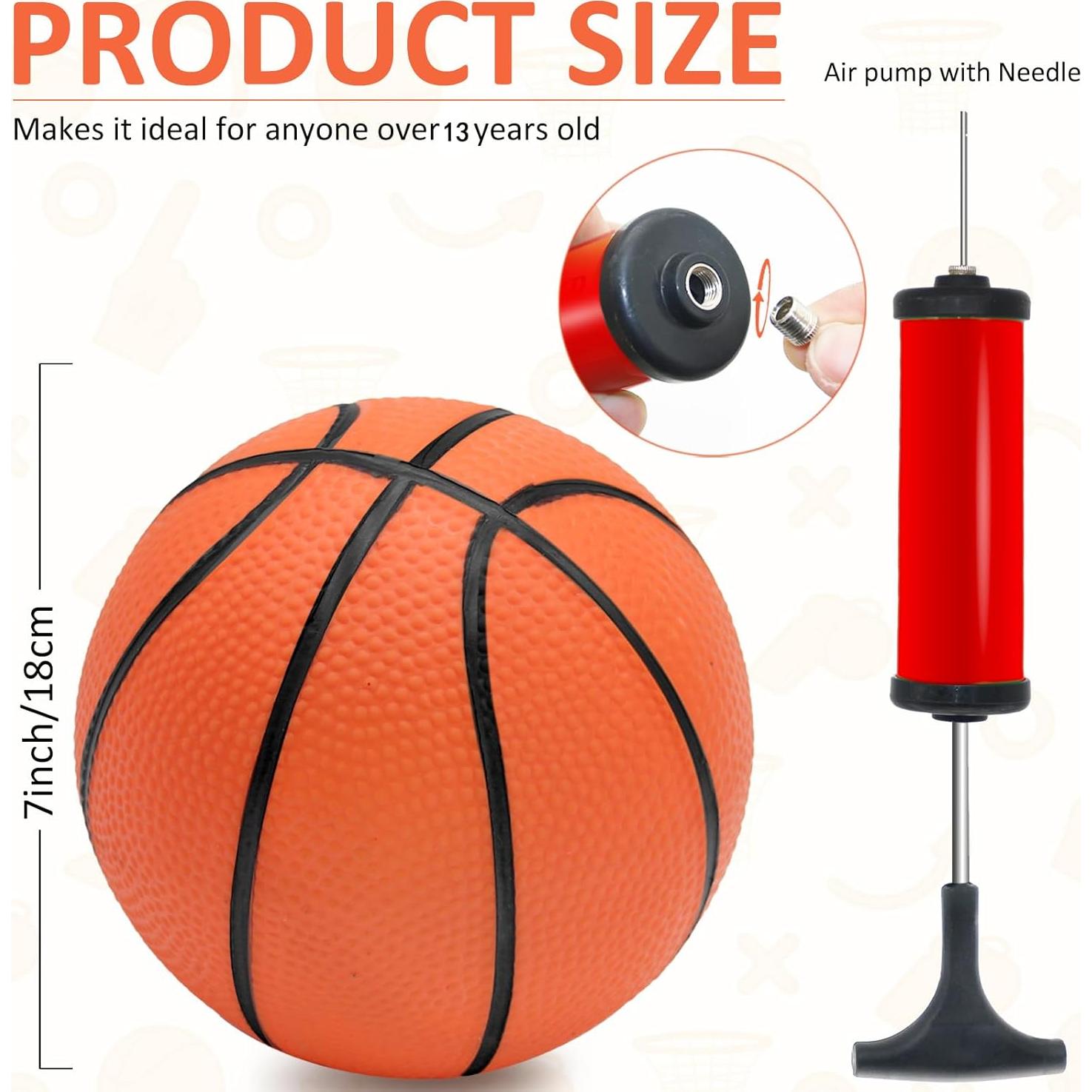 30 Piezas Mini Balones de Baloncesto 17,78 cm Oleitodh