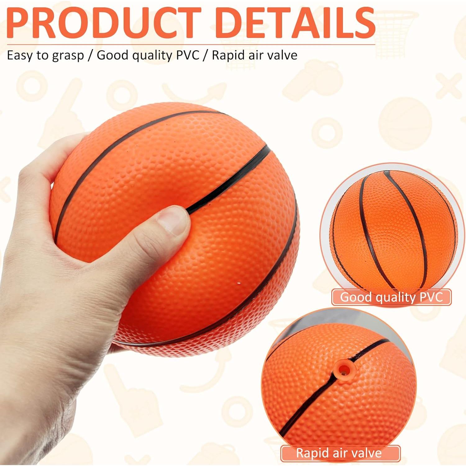 30 Piezas Mini Balones de Baloncesto 17,78 cm Oleitodh