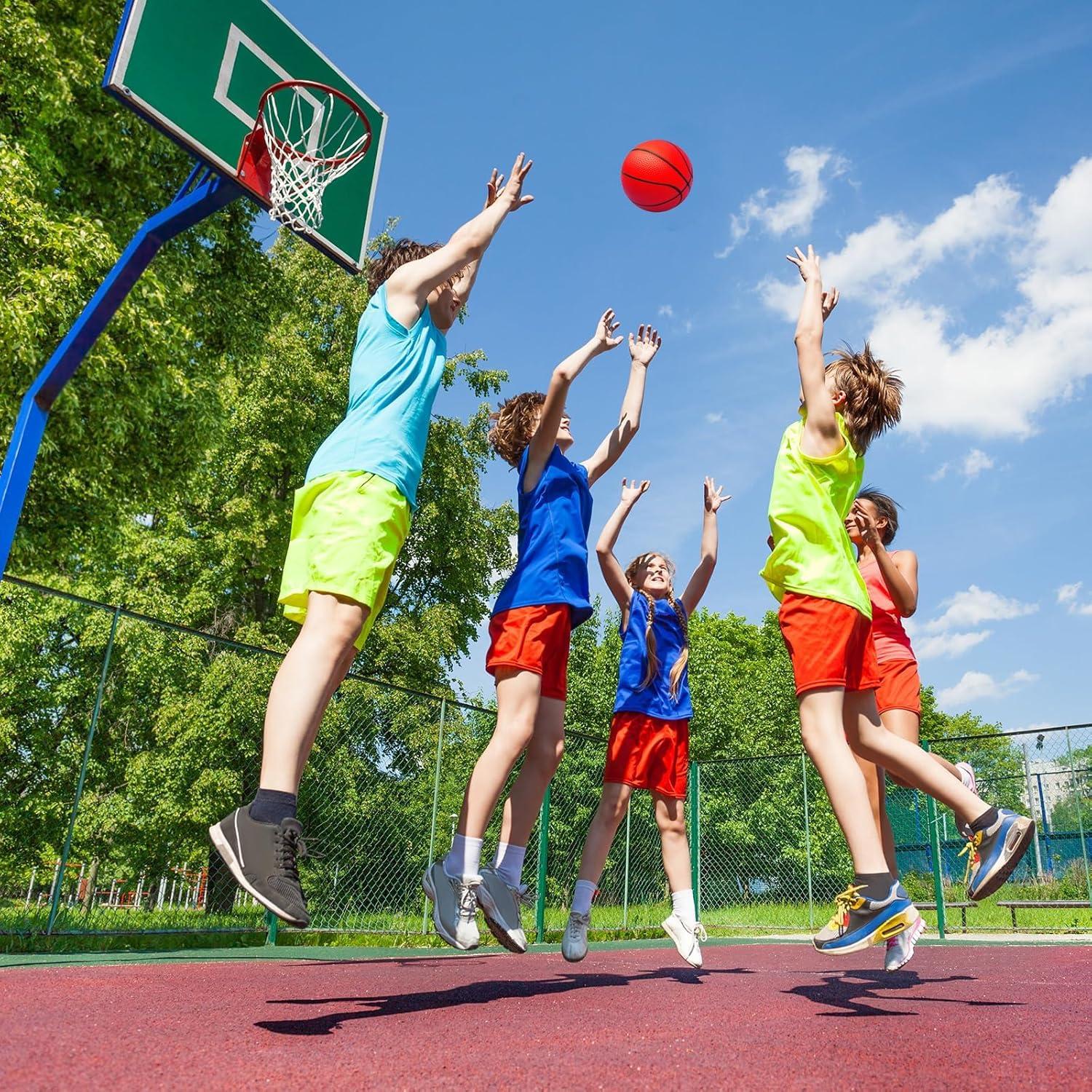 42 Mini Balones de Baloncesto PVC Oleitodh 12,7 cm Coloridos