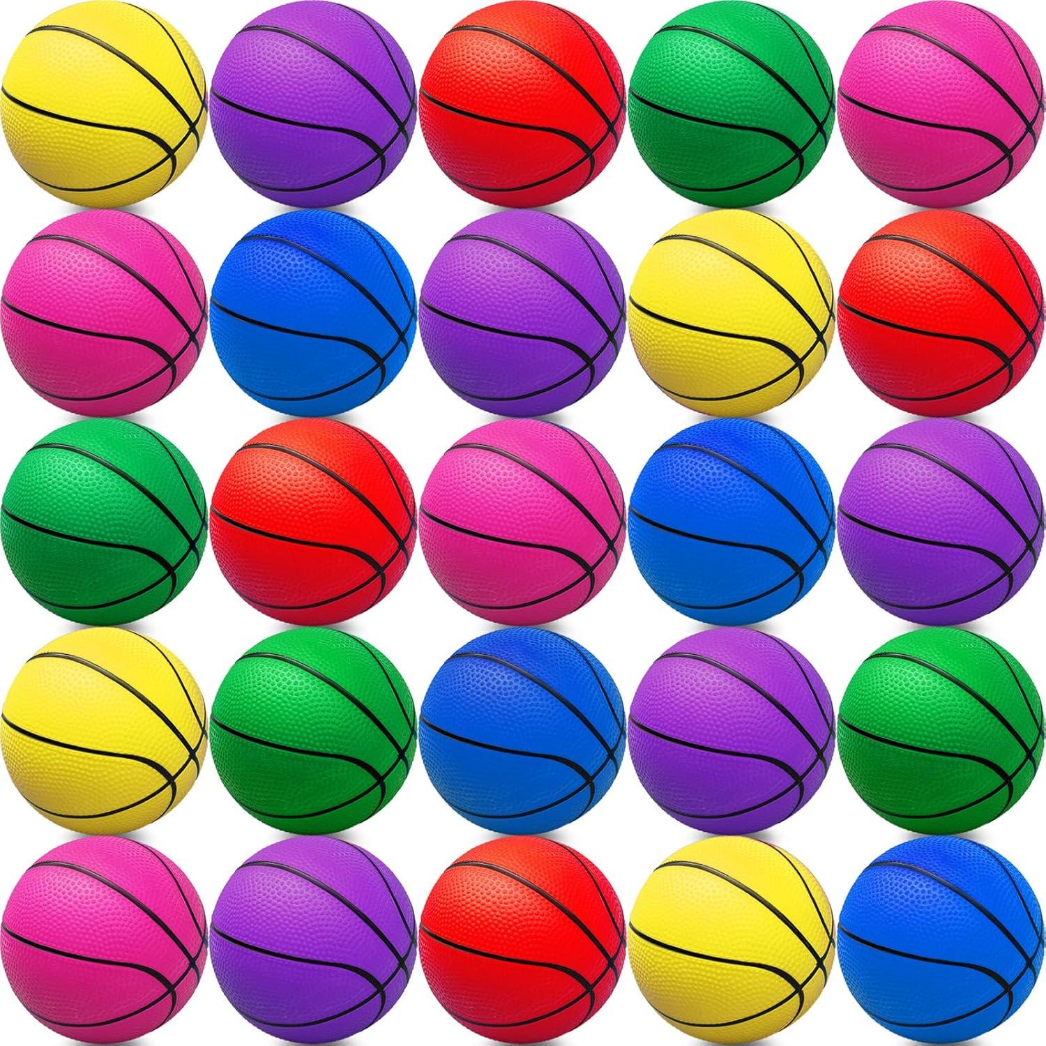 42 Mini Balones de Baloncesto PVC Oleitodh 12,7 cm Coloridos