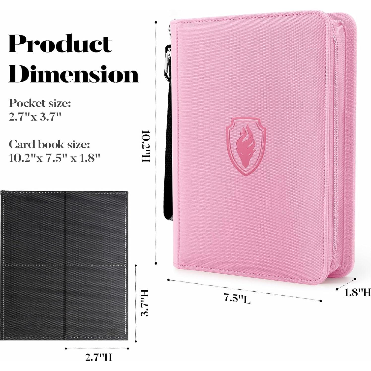 Carpeta de Tarjetas Fabmaker 4 Bolsillos Rosa 320 Tarjetas