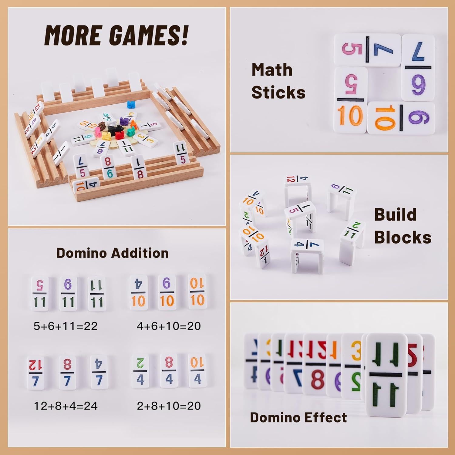 Juego de Dominó Mexicano Huagu Doble 12 con Fichas de Colores