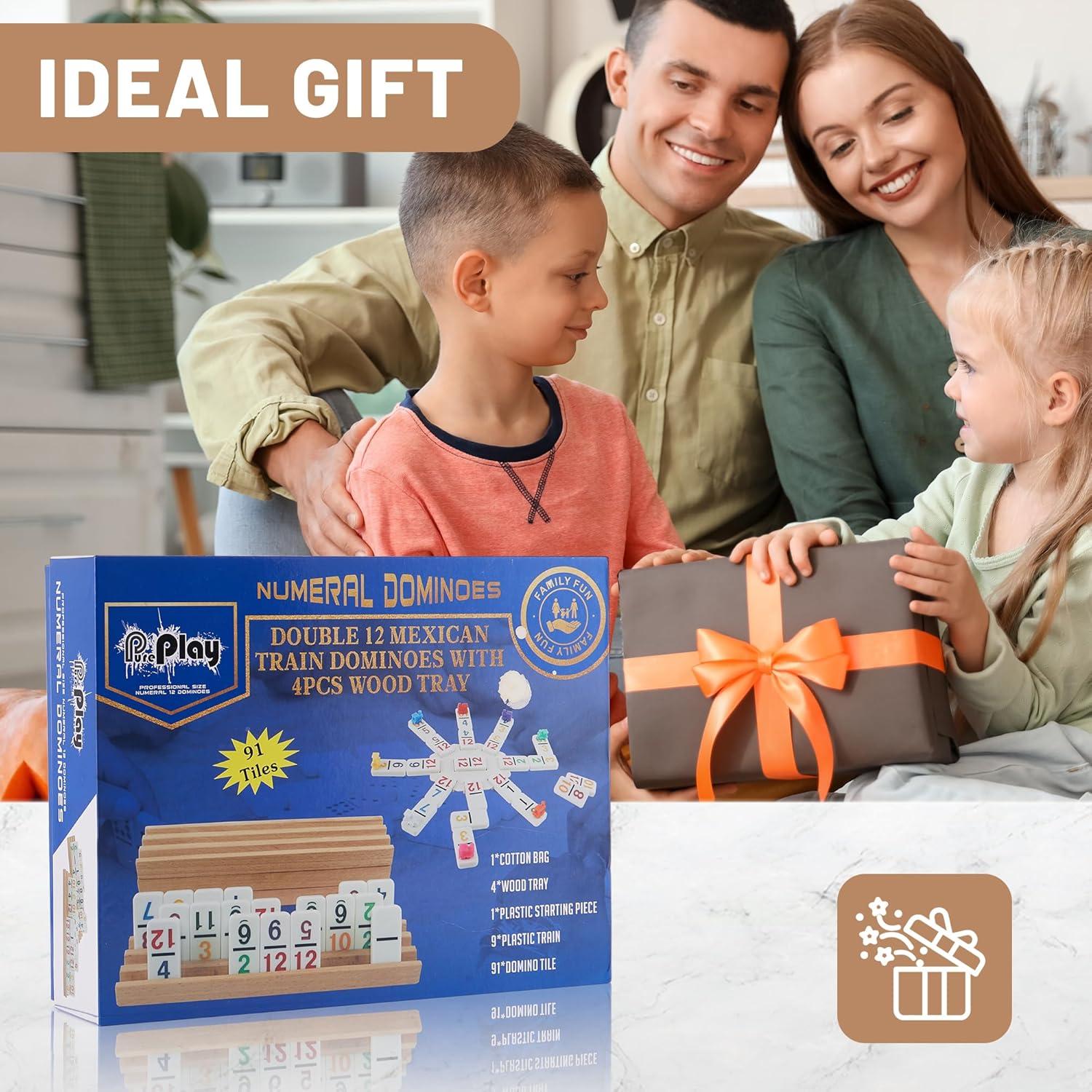 Juego de Dominó Mexicano Huagu Doble 12 con Fichas de Colores