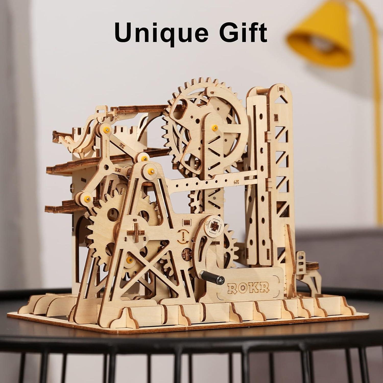 ROKR Rompecabezas 3D de Madera Marble Run - Fortaleza