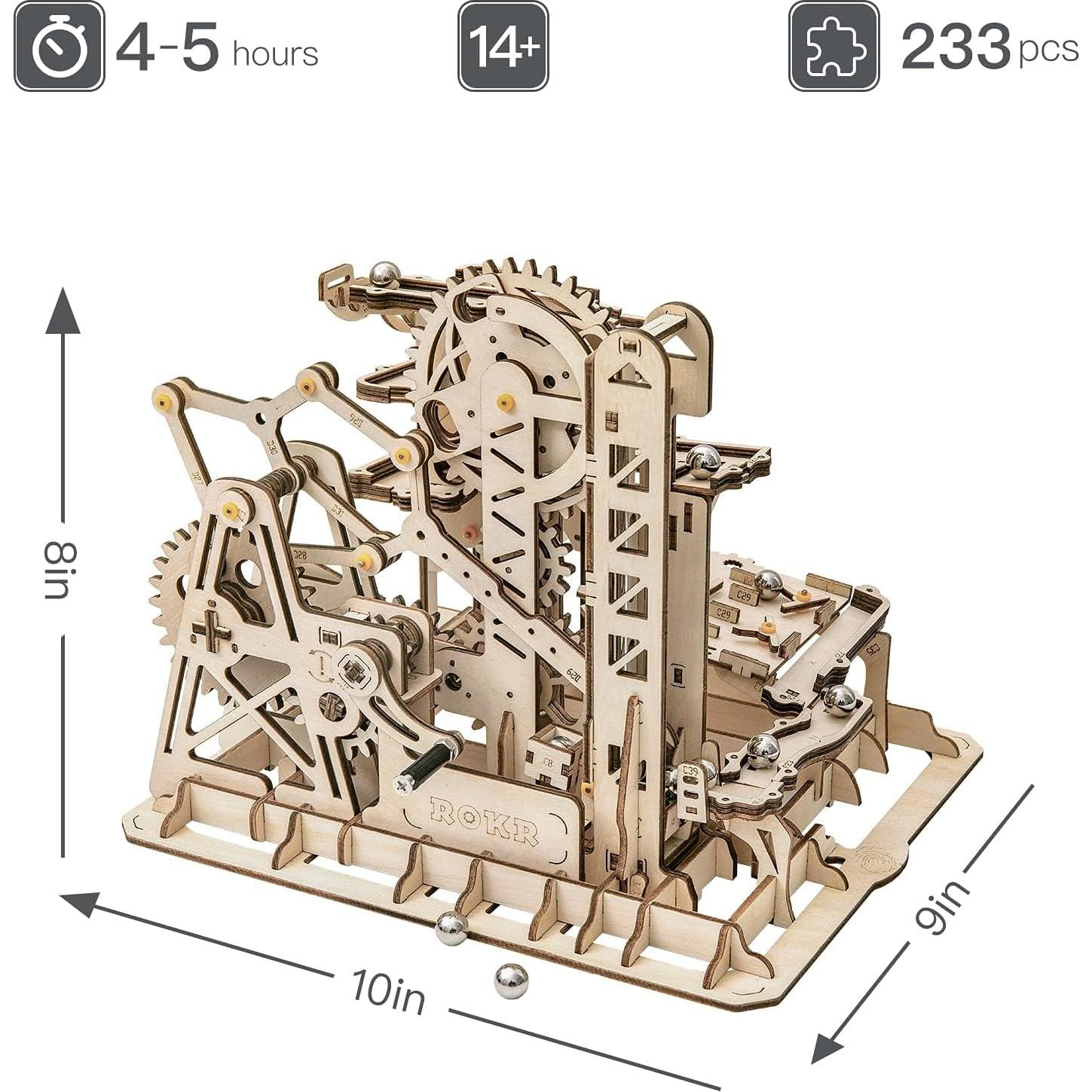 ROKR Rompecabezas 3D de Madera Marble Run - Fortaleza