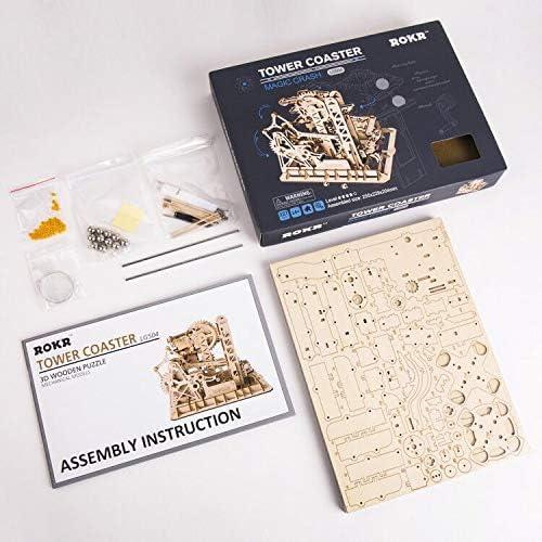 ROKR Rompecabezas 3D de Madera Marble Run - Fortaleza
