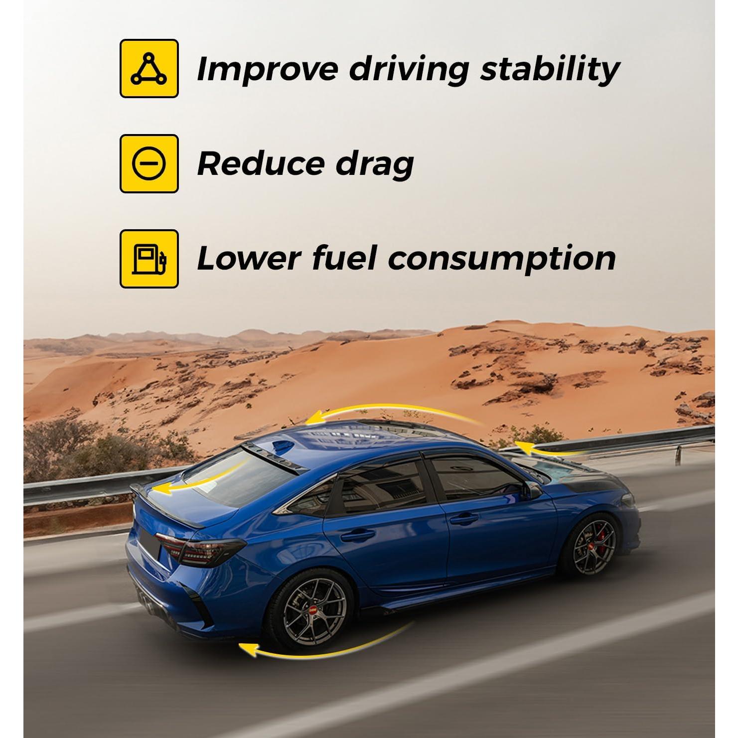 Alerón Trasero Xprite para Honda Civic 2021-2025 - ABS Negro