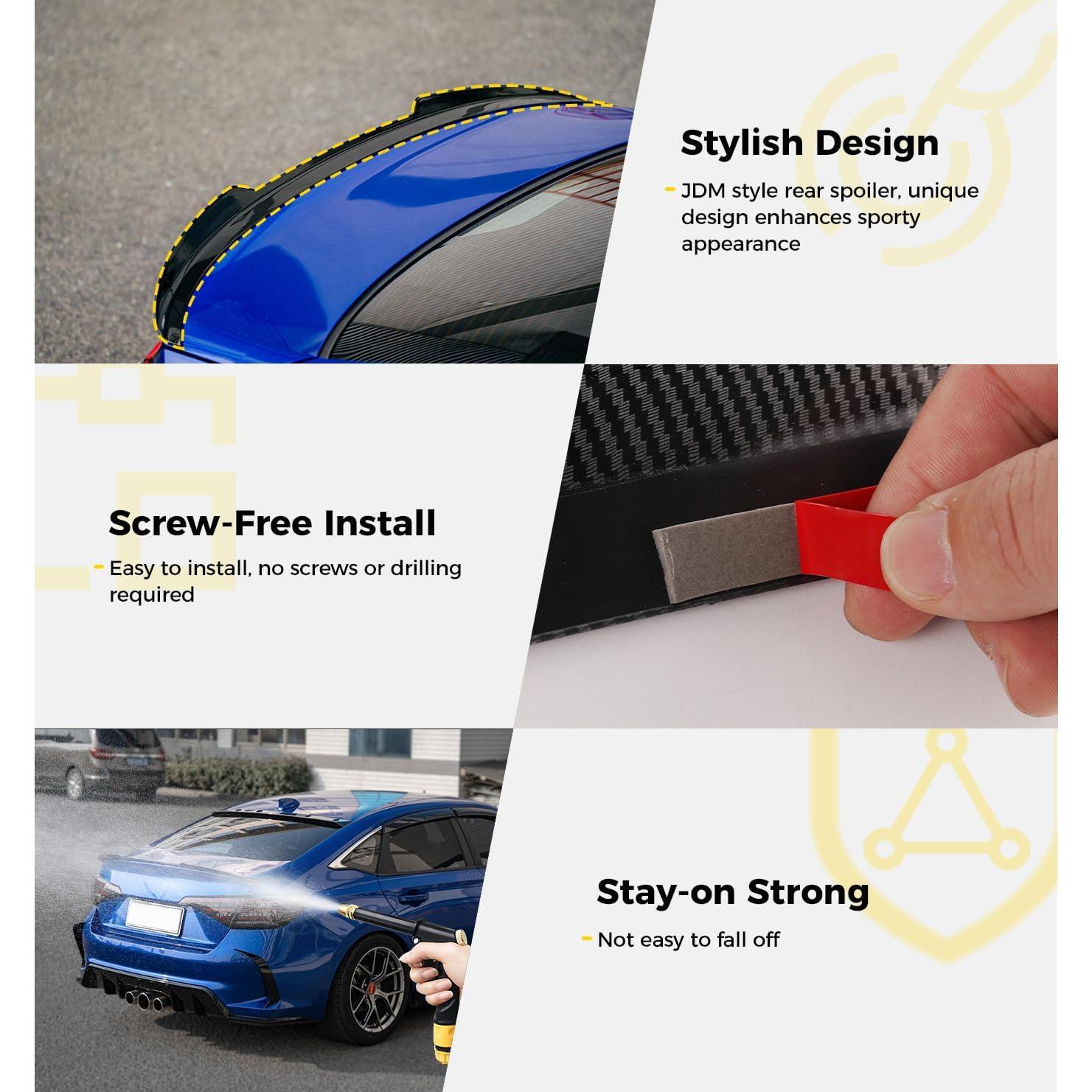 Alerón Trasero Xprite para Honda Civic 2021-2025 - ABS Negro