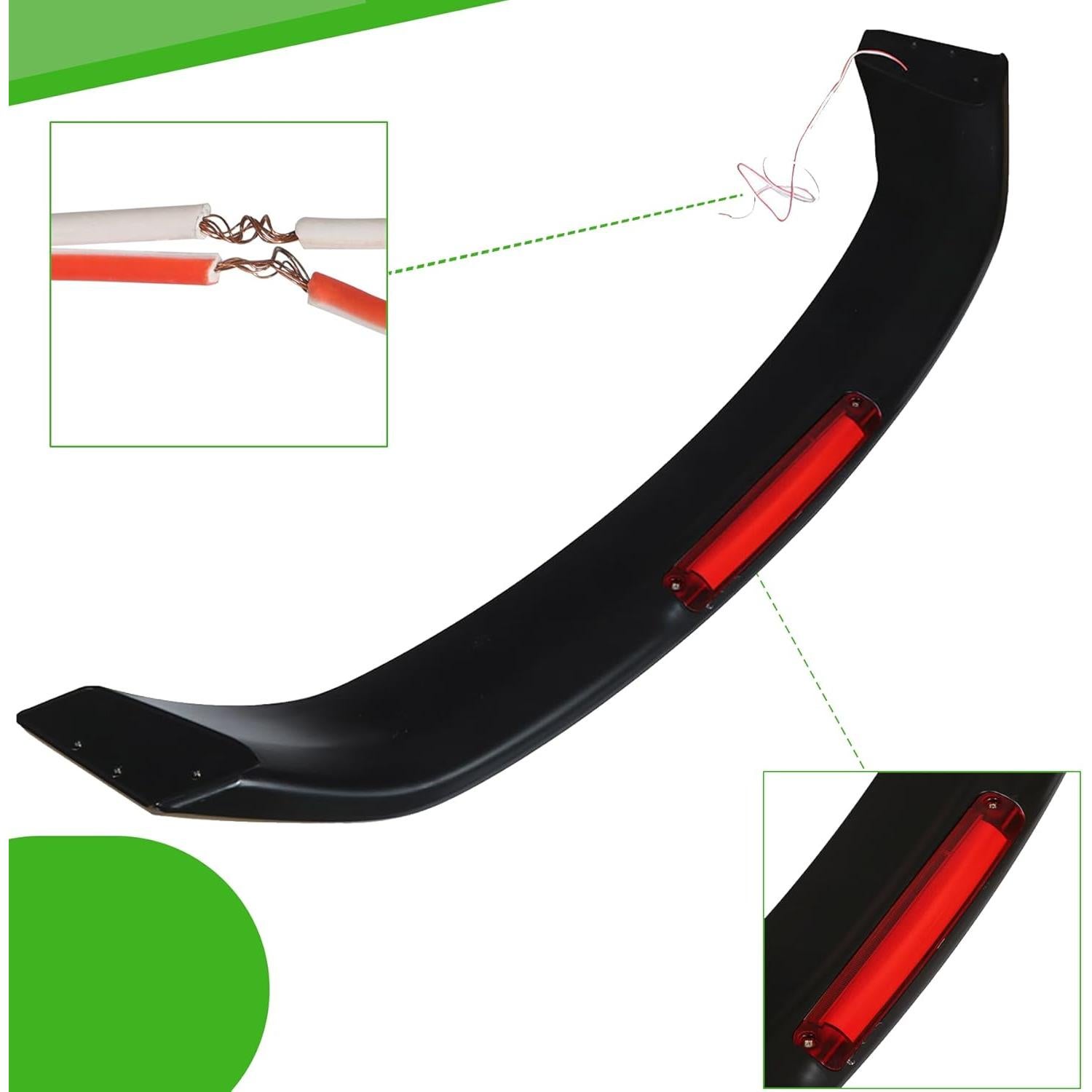 Alerón Trasero de Maletero Munirater Negro para Civic 2012-2015