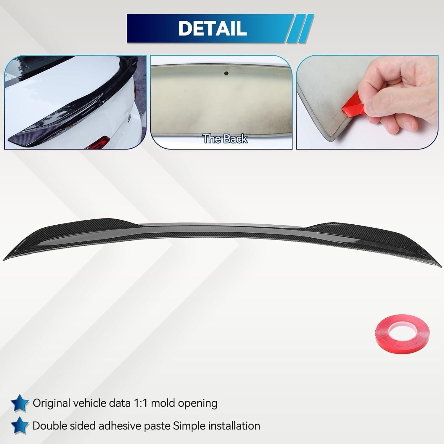 Alerón Trasero AUTOXBERT para Honda Civic 2022-2025 ABS Fibra de Carbono