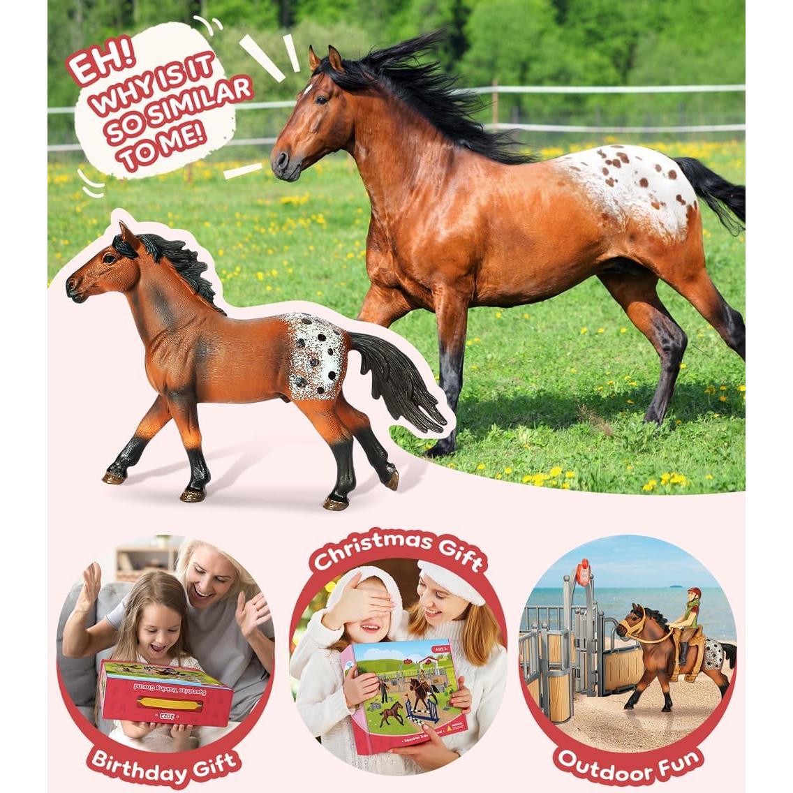 Juego de Establo de Caballos KIDBEST - Juguetes de Simulación 3-12 Años