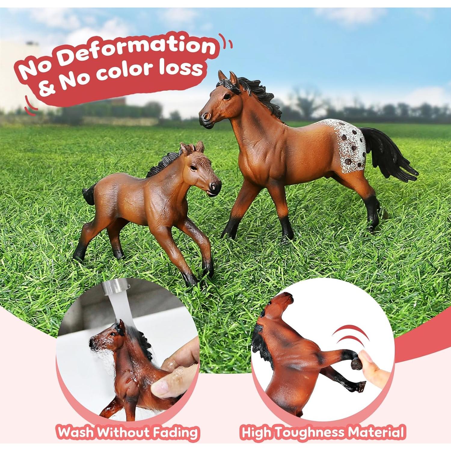 Juego de Establo de Caballos KIDBEST - Juguetes de Simulación 3-12 Años