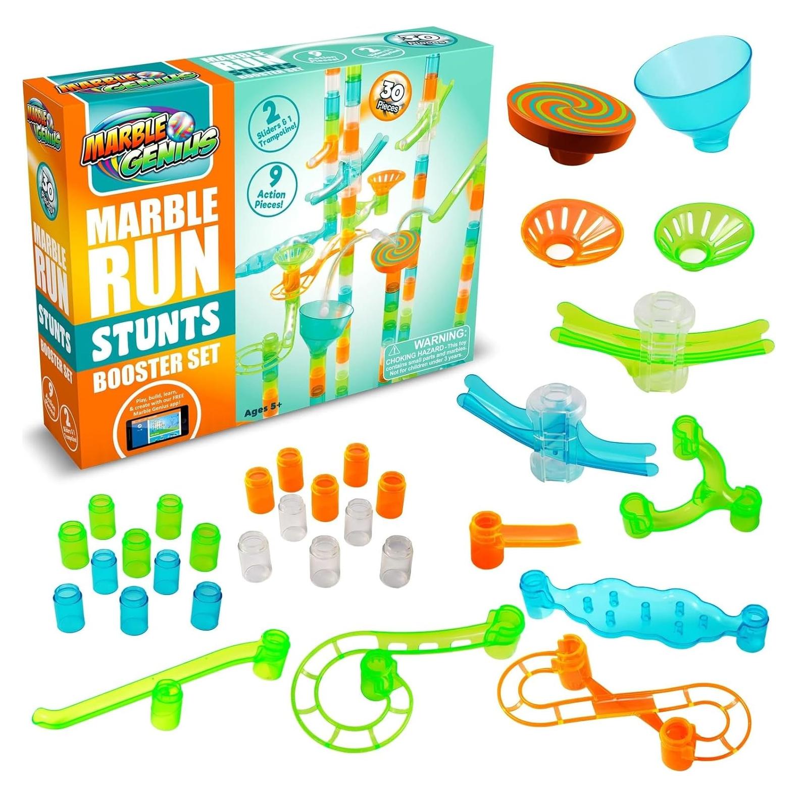 Conjunto de impulsores Marble Genius 30 piezas con trampolín