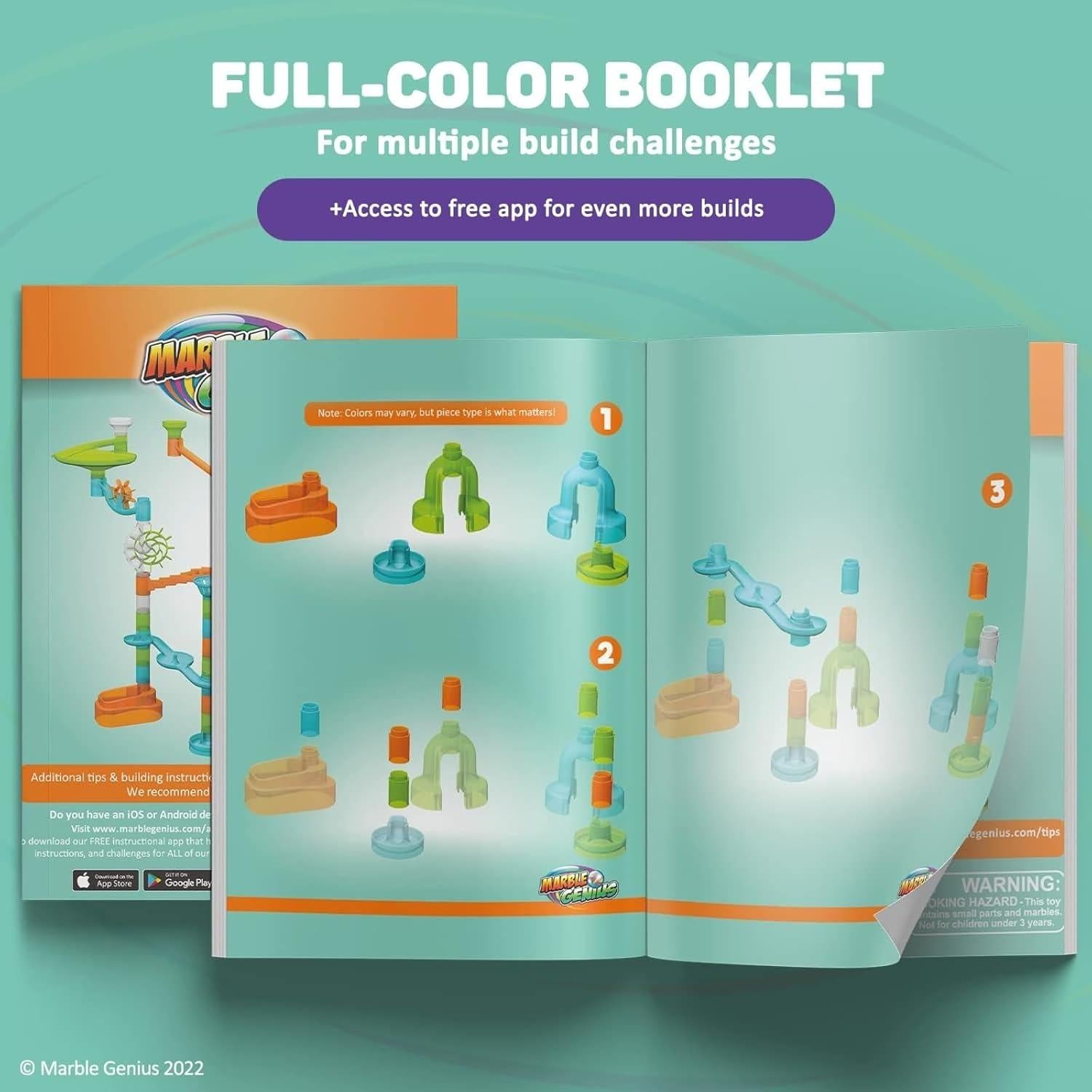 Conjunto de impulsores Marble Genius 30 piezas con trampolín