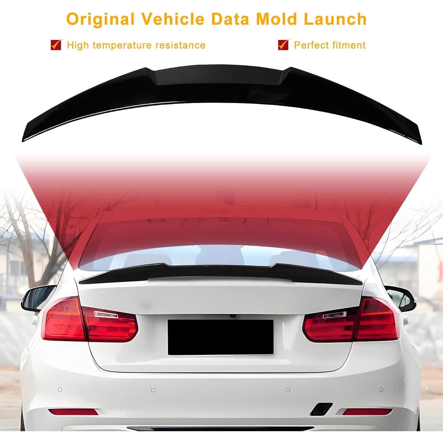 Alerón Trasero KHK E92 Negro Brillante para BMW 3-Series 2006-2013