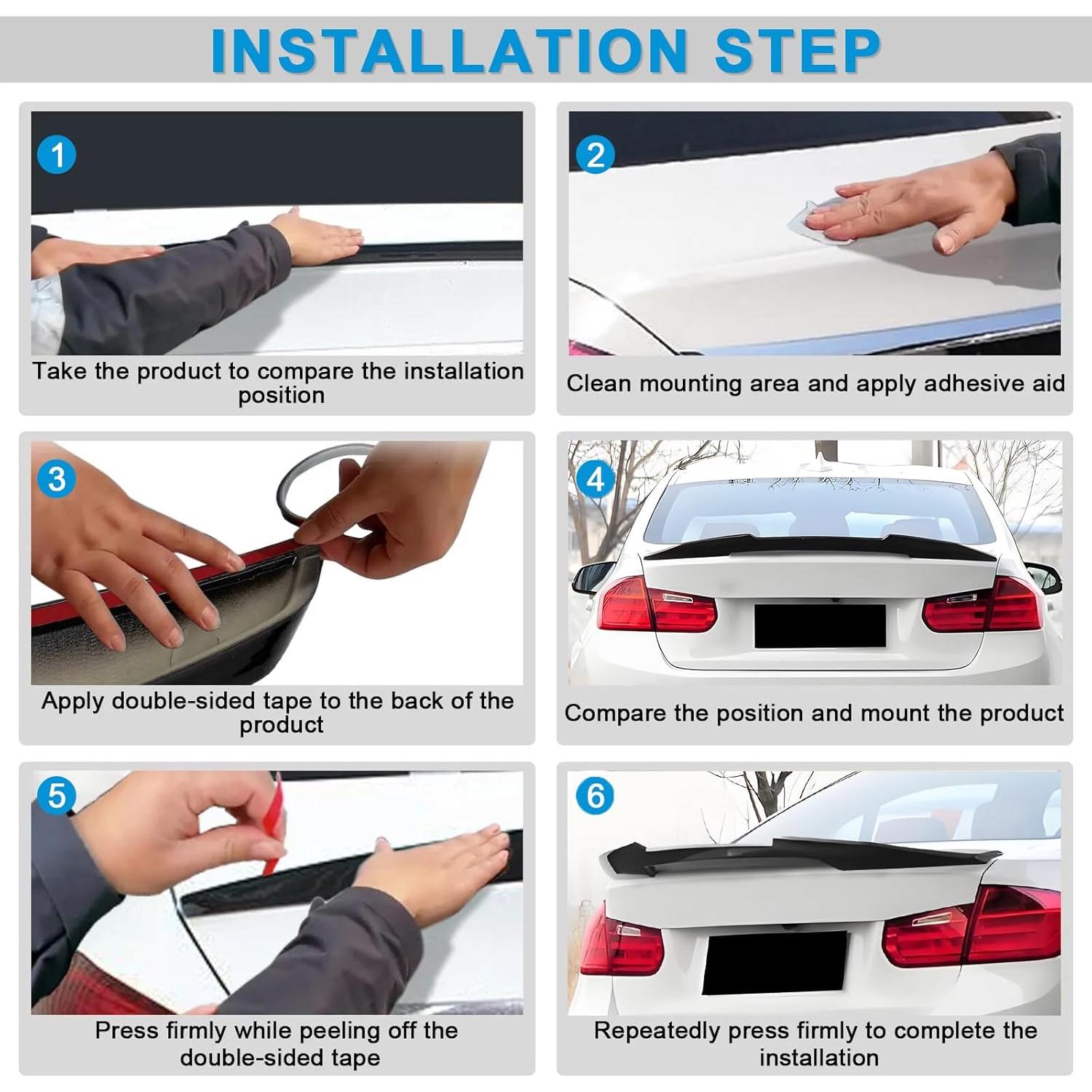 Alerón Trasero KHK E92 Negro Brillante para BMW 3-Series 2006-2013