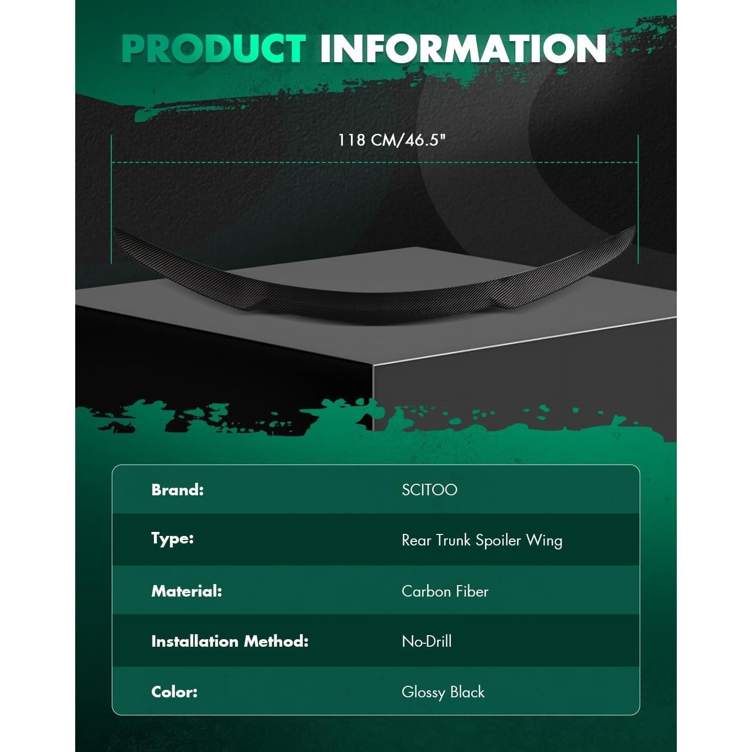 Alerón Trasero SCITOO para BMW Z4 E89 2009-2015 Fibra Carbono