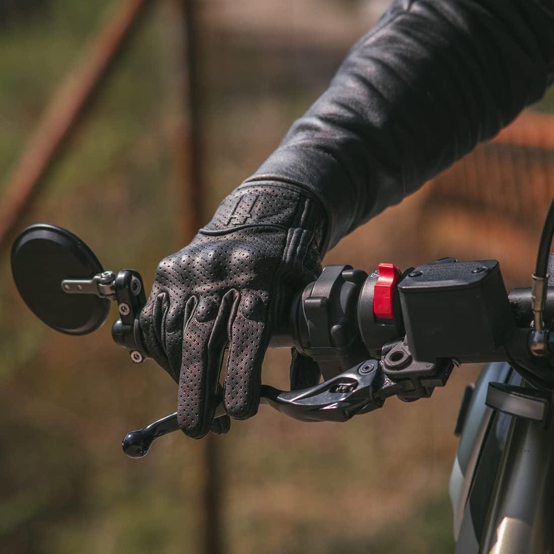 Guantes de motocicleta Harssidanzar GM028 Cuero Táctil