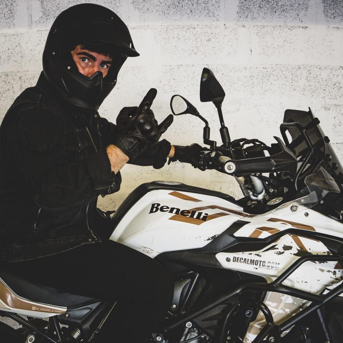 Guantes de motocicleta Harssidanzar GM028 Cuero Táctil