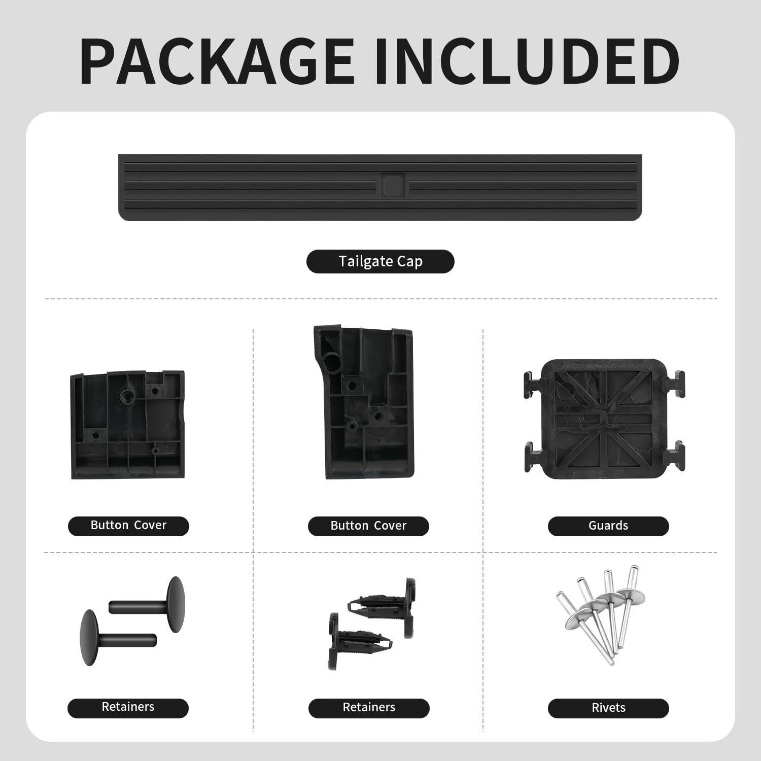 Moldura de Puerta Trasera KARPAL para Ford F150 2015-2020