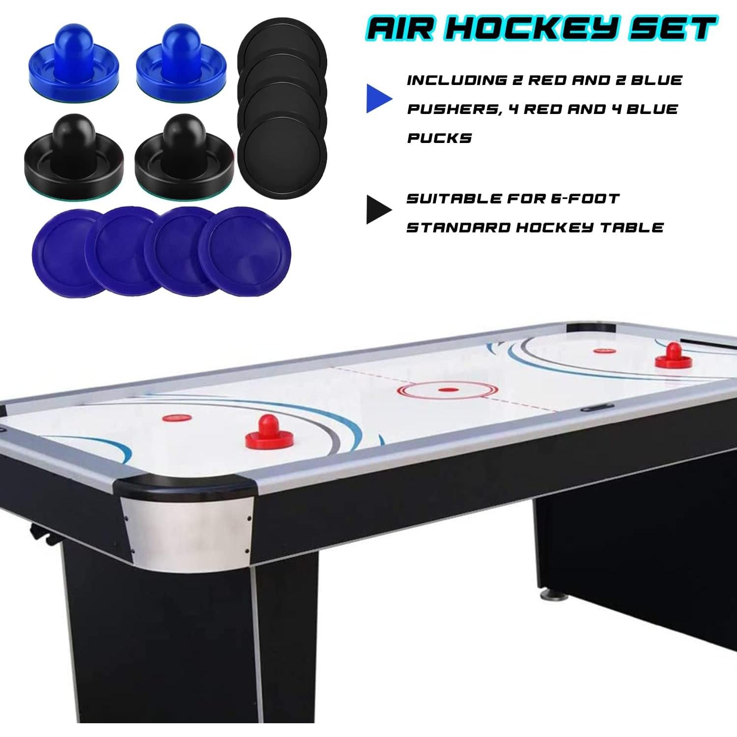 Empujadores y Pucks de Air Hockey Inscool 4 Empujadores 8 Pucks