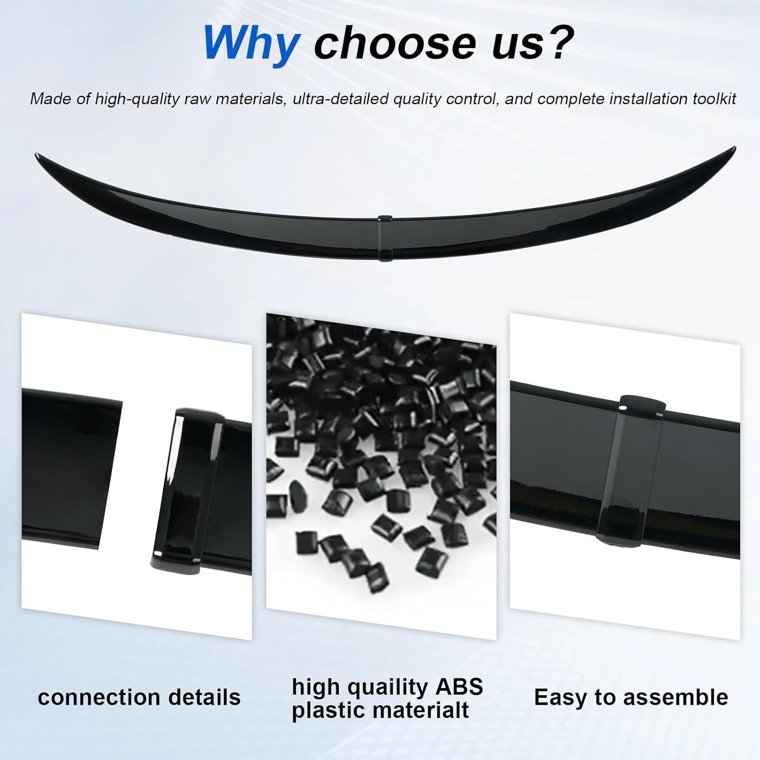 Spoiler Trasero KHK F30 Estilo MP ABS Negro Brillante 2013-2018