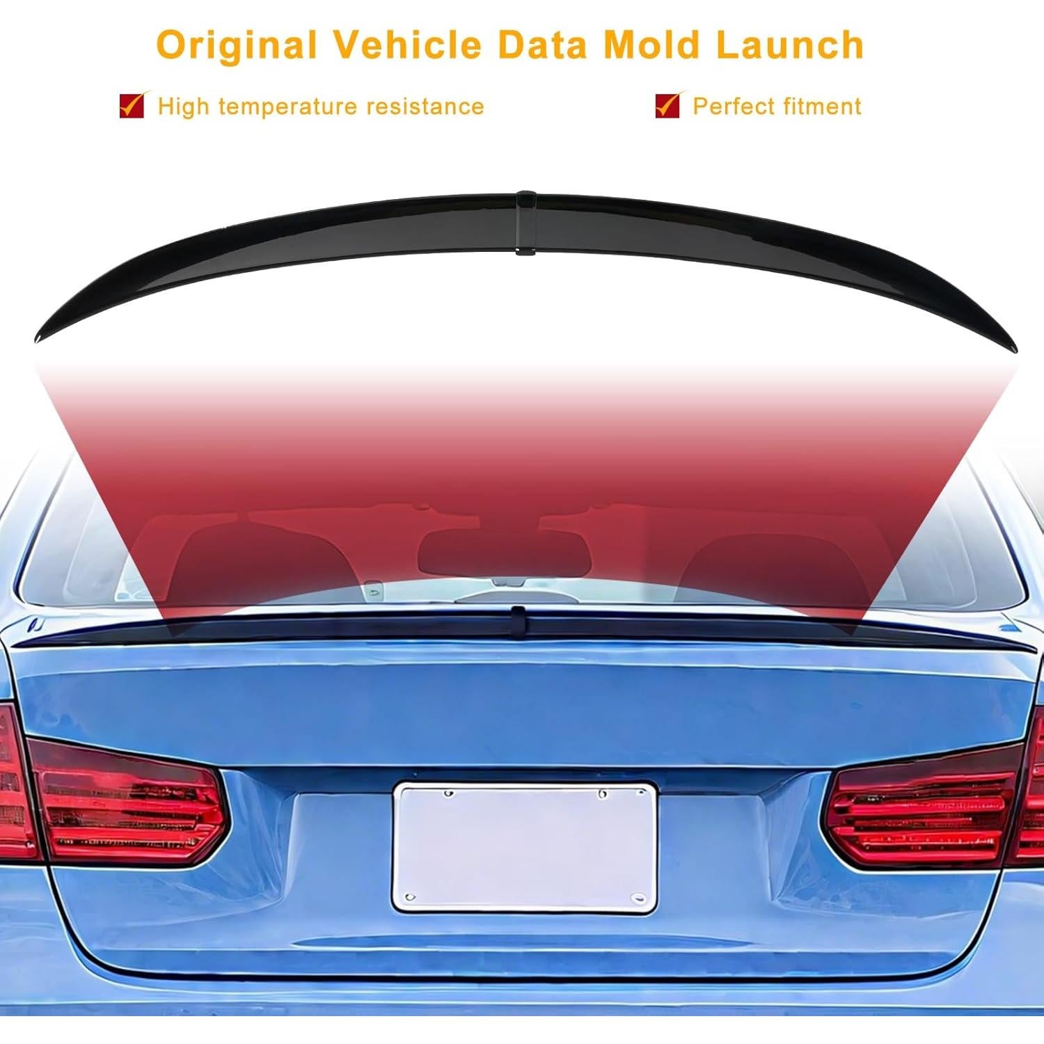 Spoiler Trasero KHK F30 Estilo MP ABS Negro Brillante 2013-2018