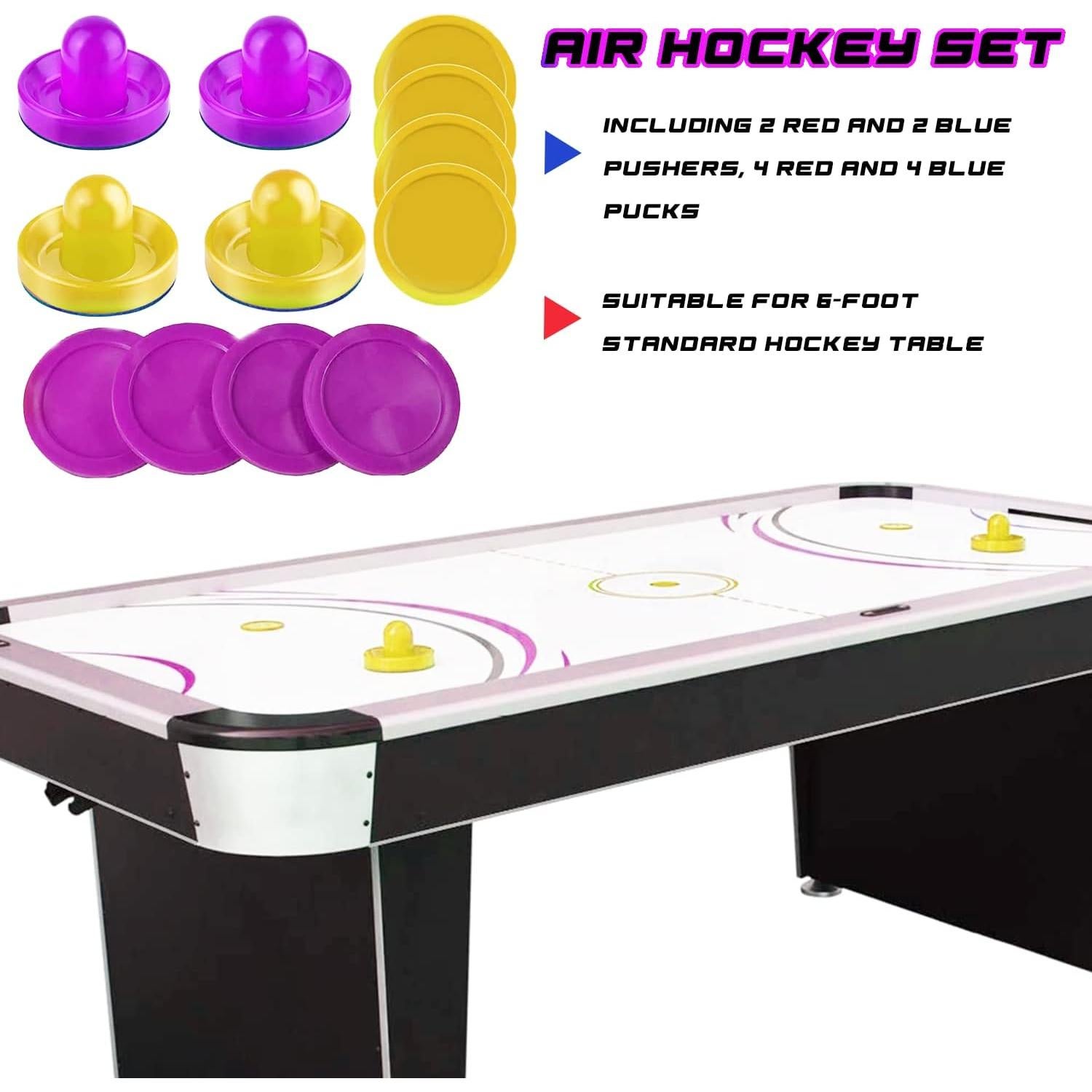 Empujadores y Discos de Air Hockey Inscool 4 Empujadores 8 Discos