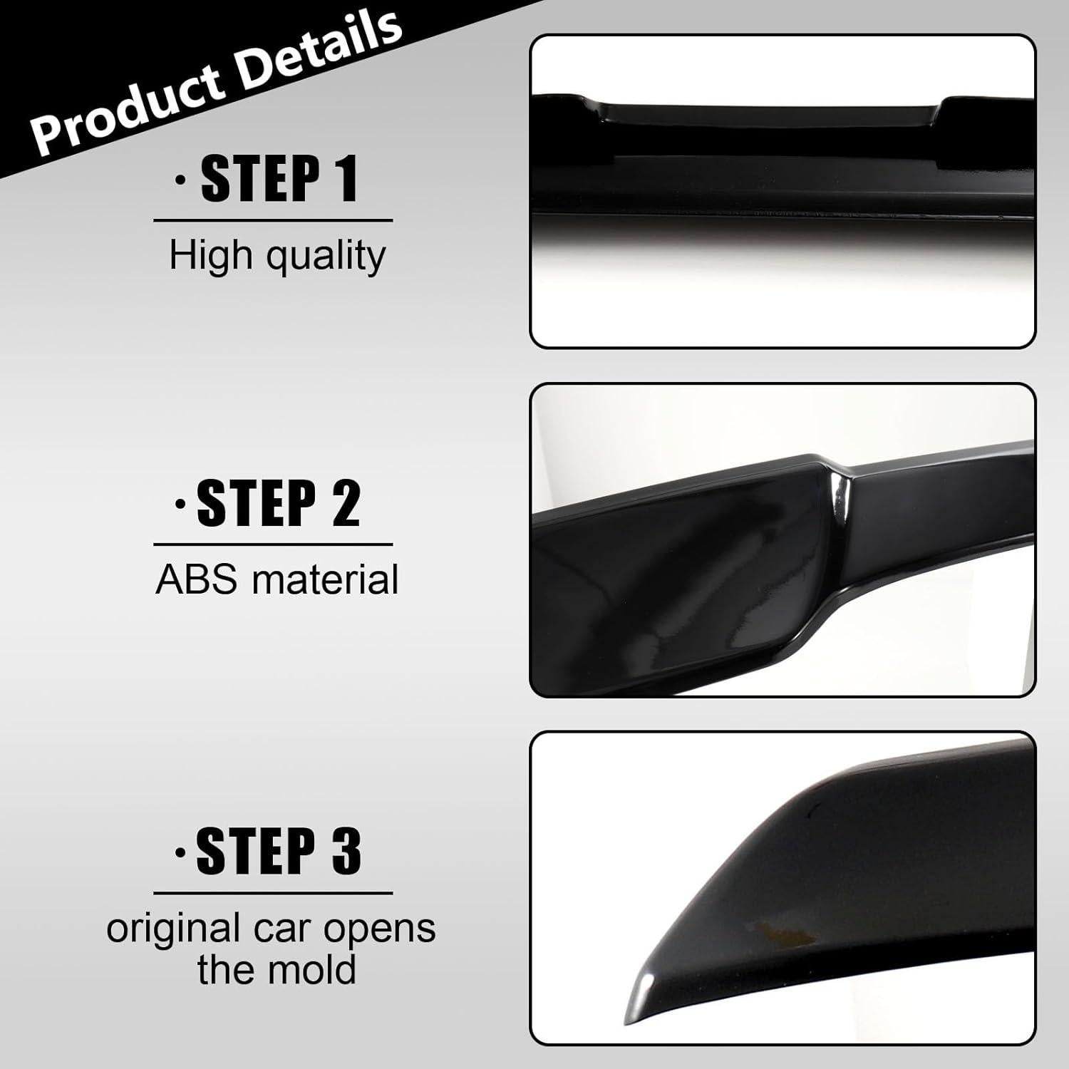 Spoiler Trasero Chevy Corvette C6 ZR1 2005-2013 ABS Negro