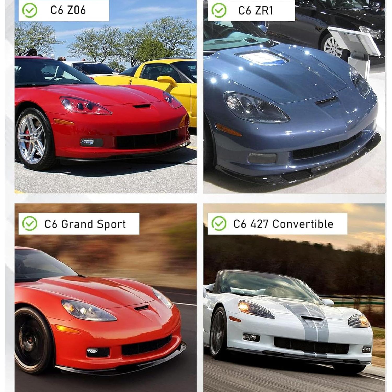 Spoiler Trasero Chevy Corvette C6 ZR1 2005-2013 ABS Negro