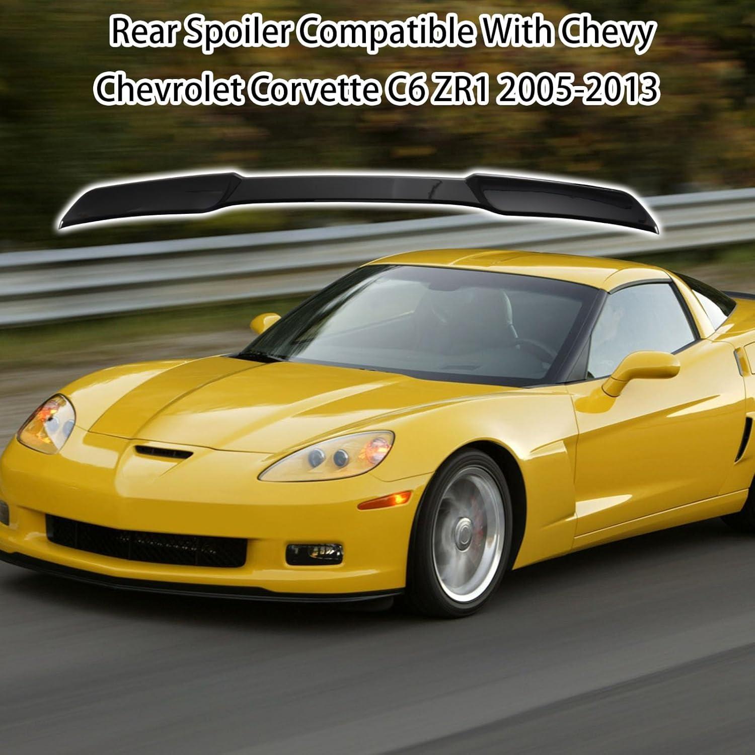 Spoiler Trasero Chevy Corvette C6 ZR1 2005-2013 ABS Negro