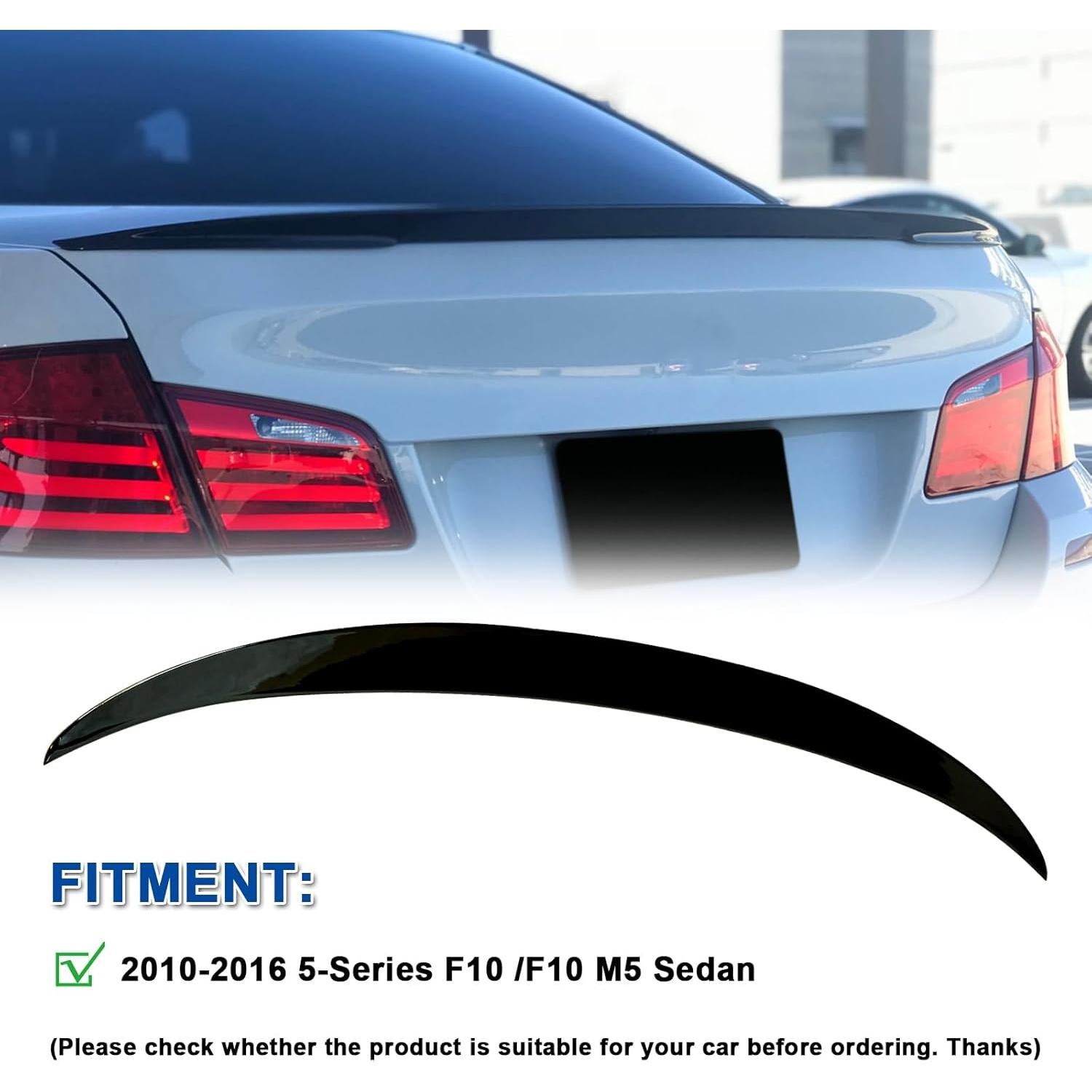 Alerón Trasero KHK F10 MP Negro Brillante para BMW 5-Series 2010-2016