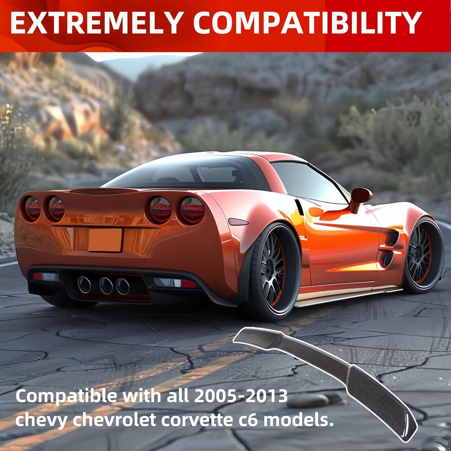 Alerón Trasero ECOTRIC Fibra de Carbono para Chevy Corvette C6 2005-2013