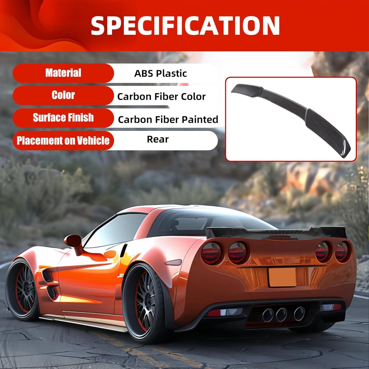 Alerón Trasero ECOTRIC Fibra de Carbono para Chevy Corvette C6 2005-2013