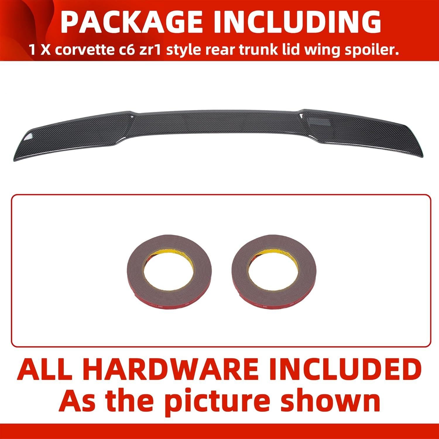 Alerón Trasero ECOTRIC Fibra de Carbono para Chevy Corvette C6 2005-2013