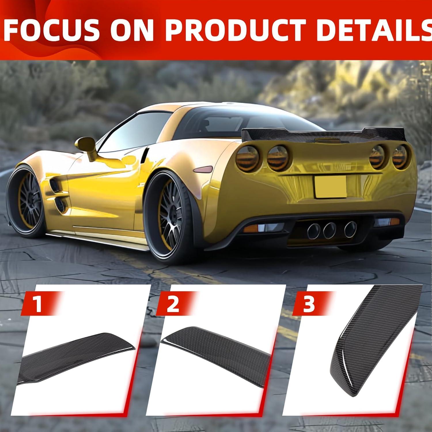 Alerón Trasero ECOTRIC Fibra de Carbono para Chevy Corvette C6 2005-2013