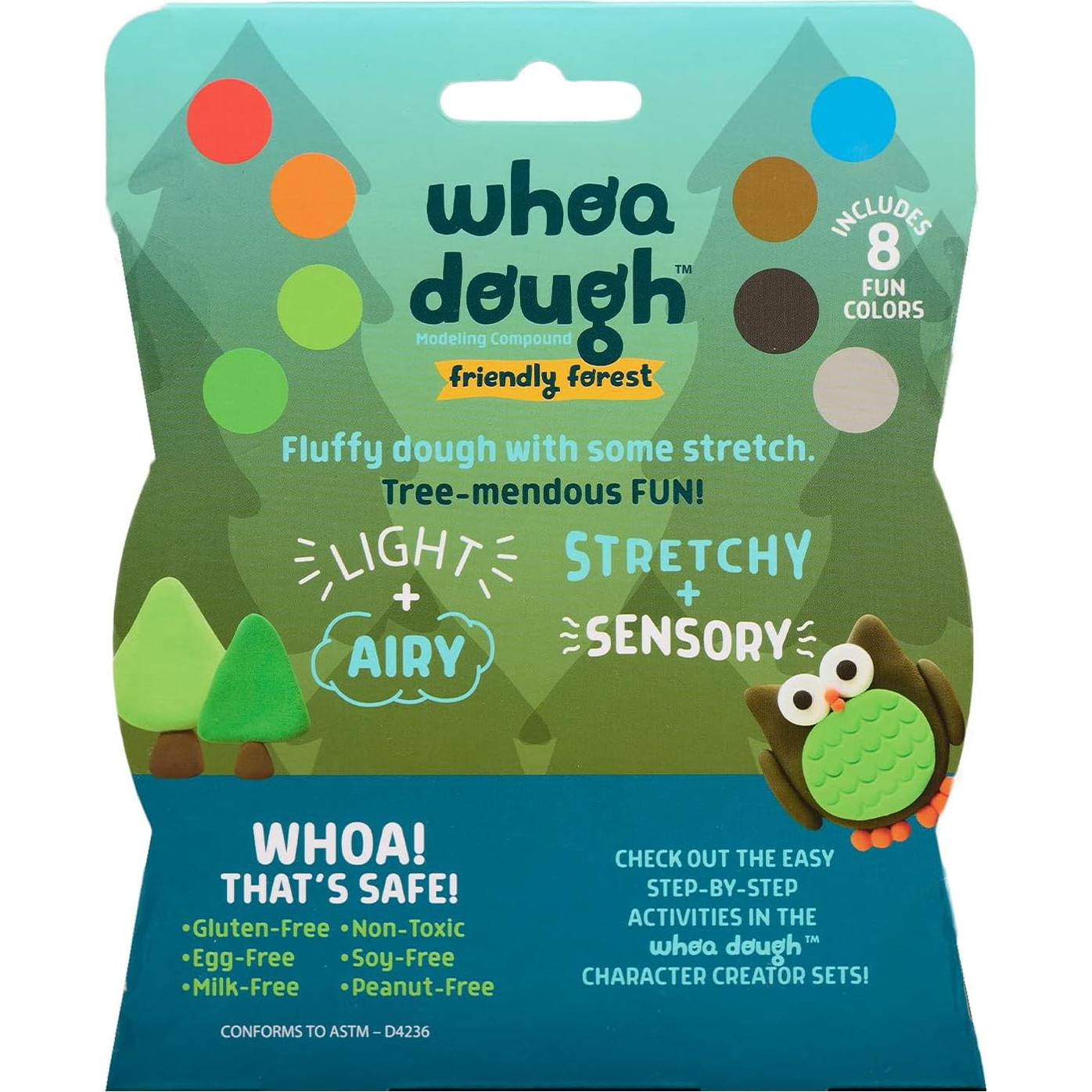 Arcilla Secado al Aire Whoa Dough 8 Colores Bosque Amistoso