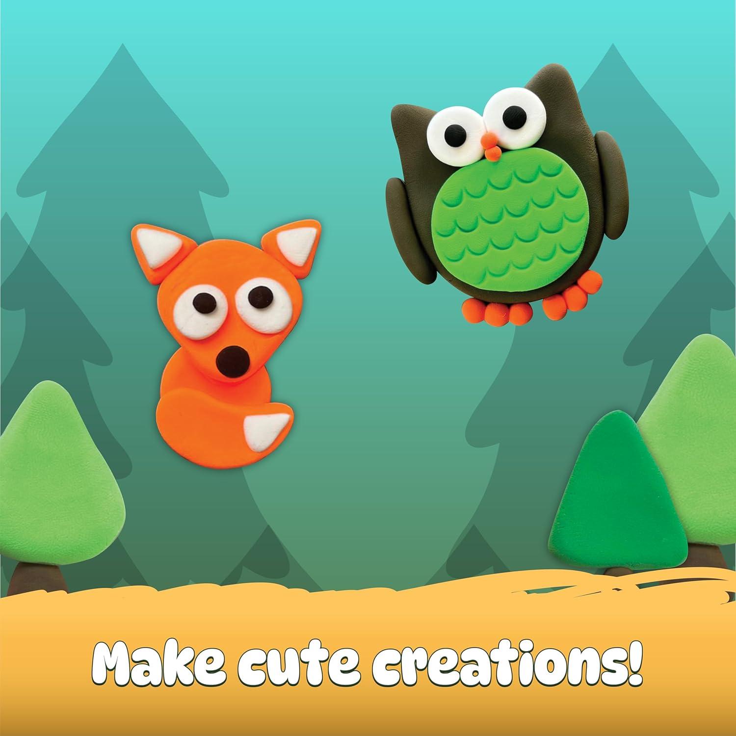 Arcilla Secado al Aire Whoa Dough 8 Colores Bosque Amistoso