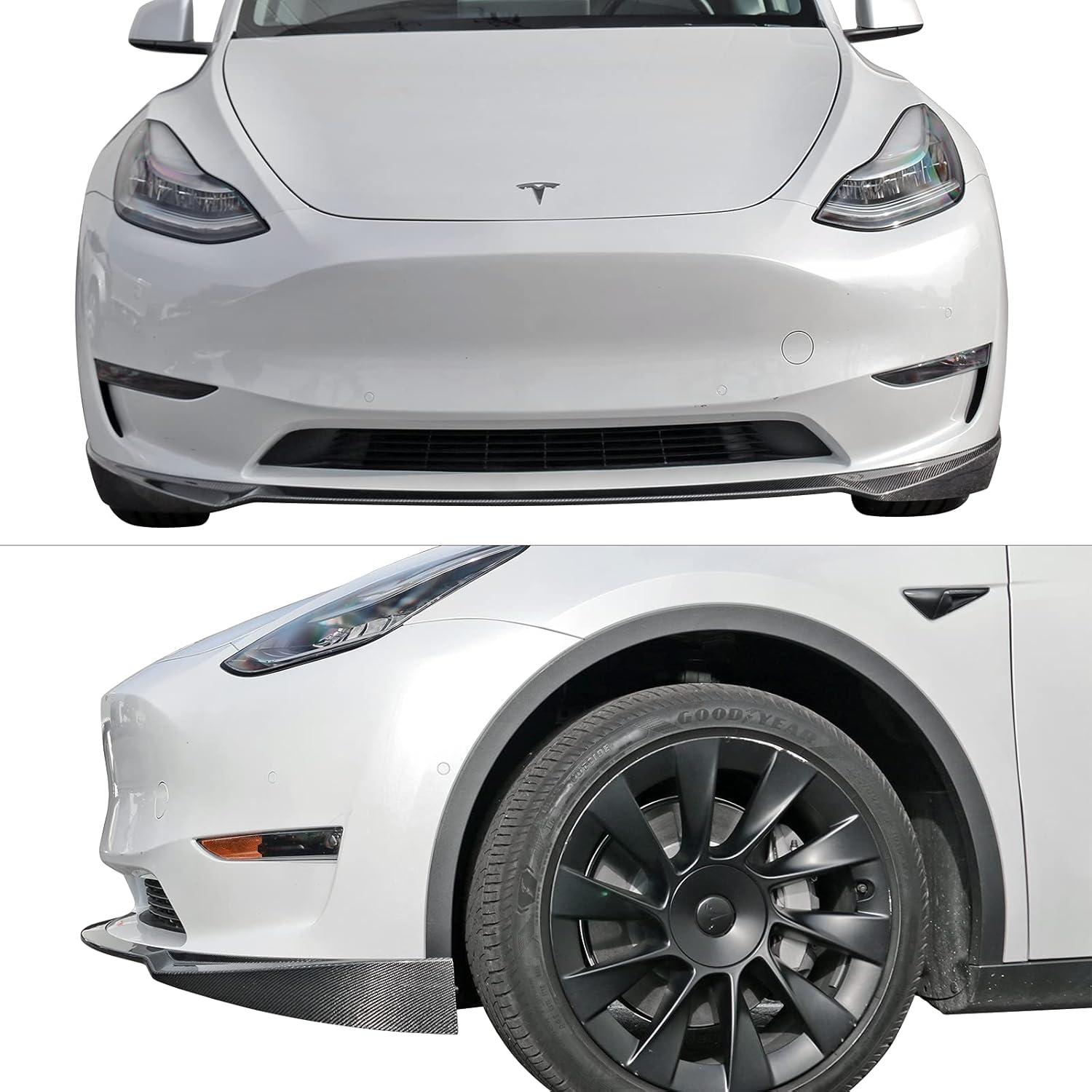 Labio Divisor de Parachoques Frontal FREEMOTOR802 para Tesla Model Y 2020-2025