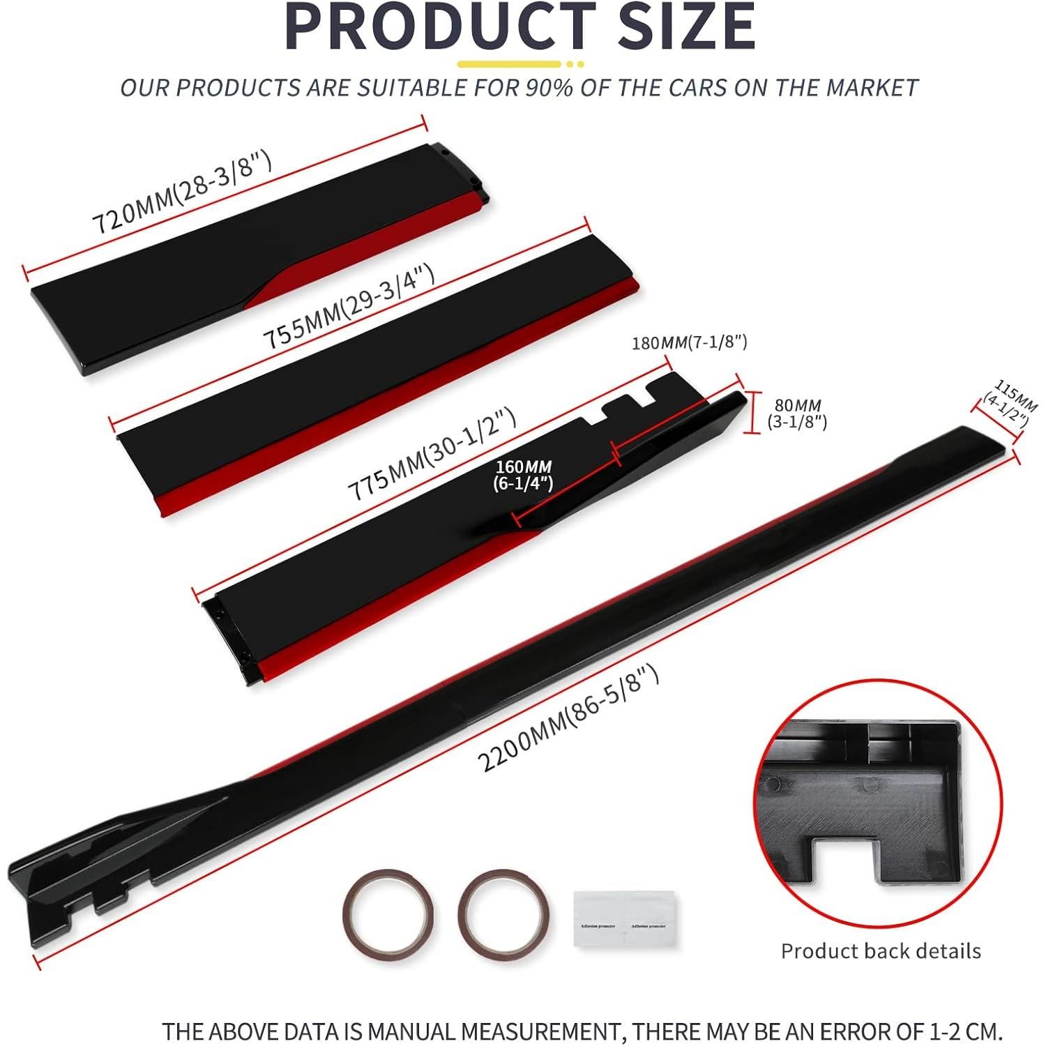 Divisor de Labio Frontal KEEPDSGN 220 cm Fibra de Carbono Negro