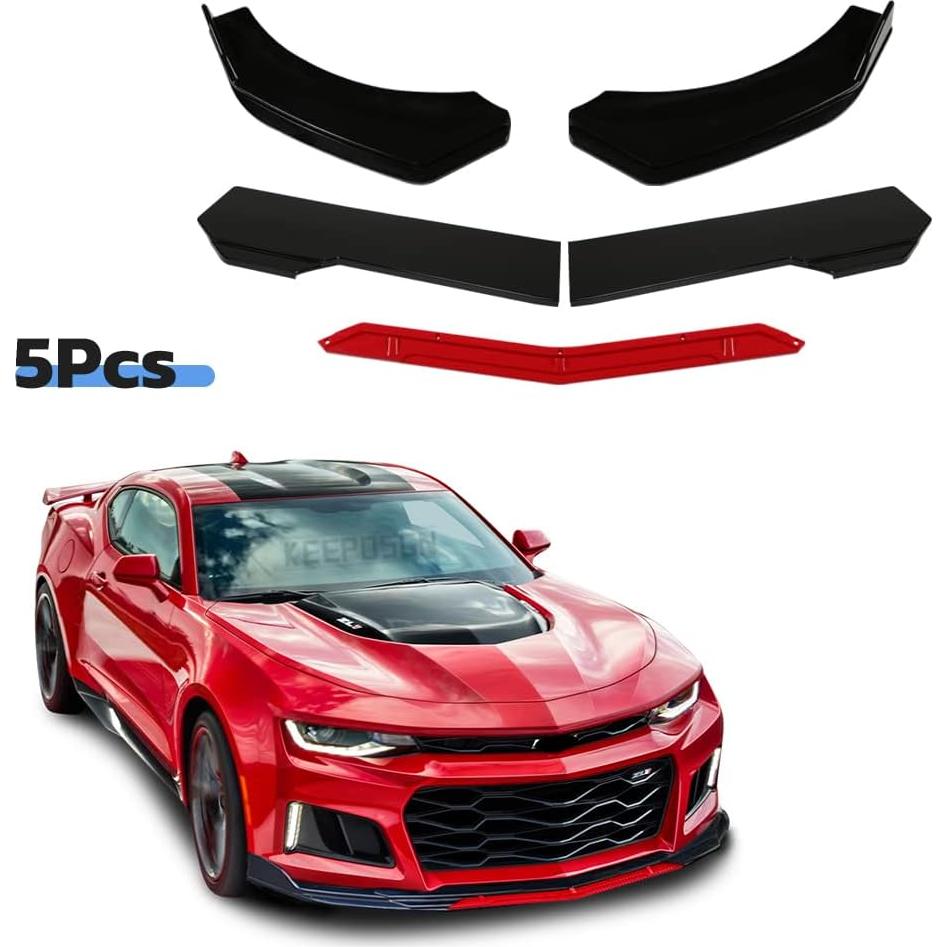 Divisor de Labio Frontal Universal KEEPDSGN 220 cm con Ribete Rojo