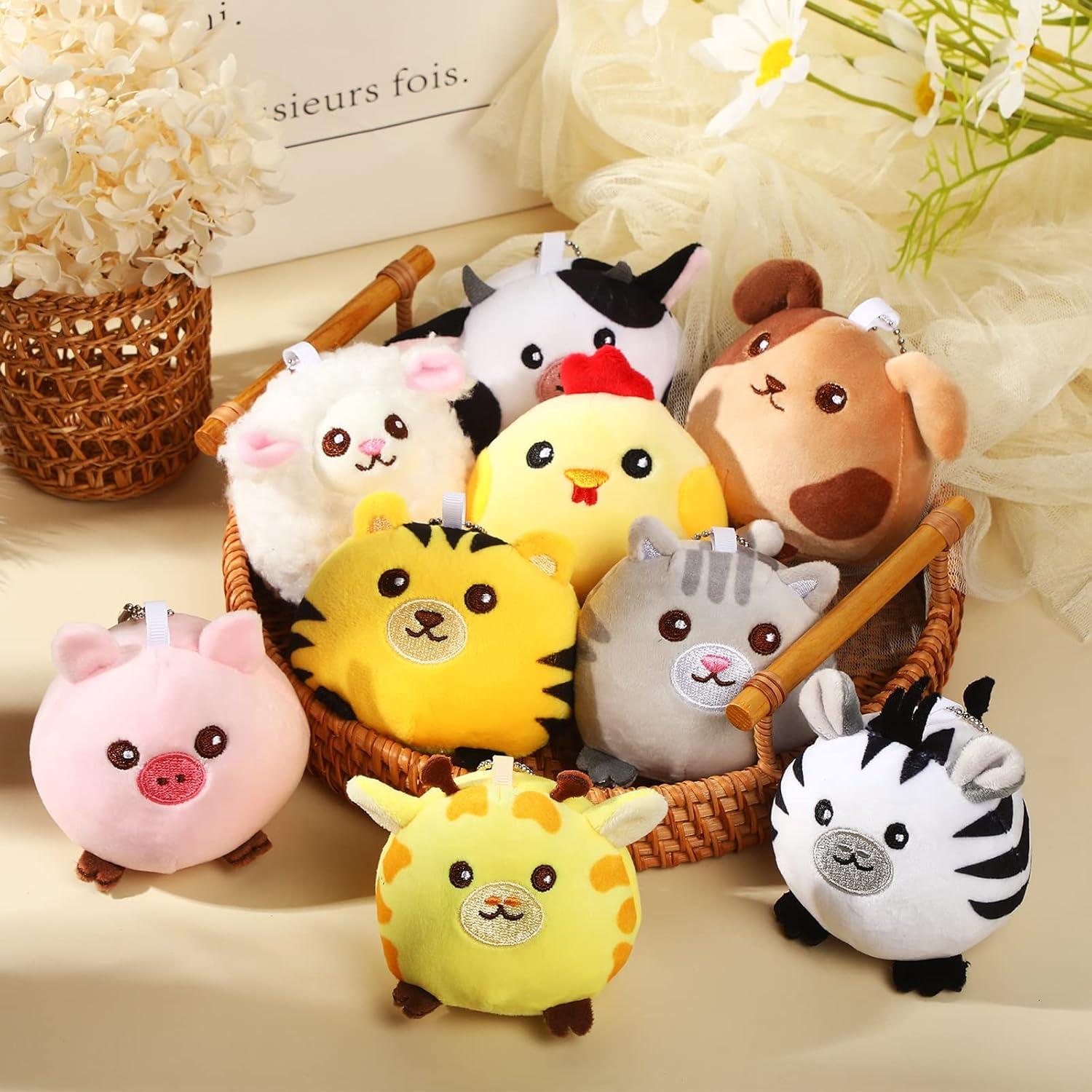Skylety 9 Mini Animales de Peluche 8 cm Suaves para Regalos