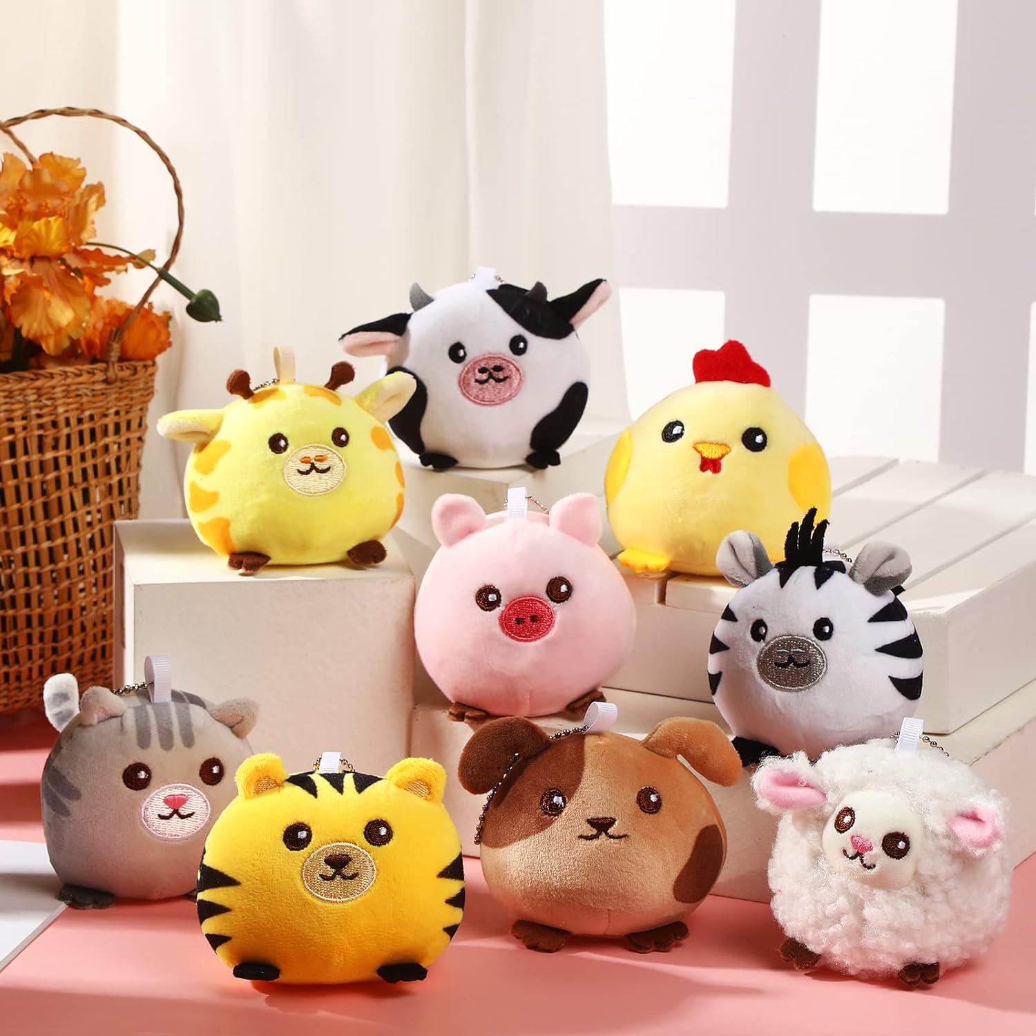 Skylety 9 Mini Animales de Peluche 8 cm Suaves para Regalos