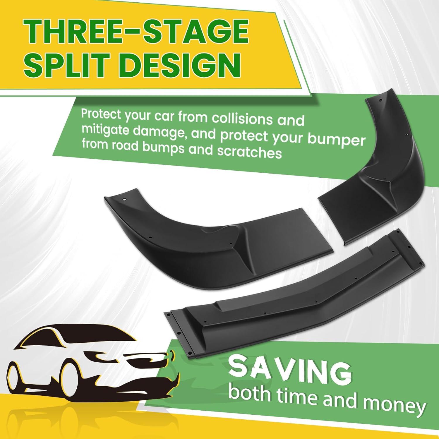 Labio Divisor Parachoques Frontal Ainuosen para Chevy Corvette C6 2005-2013