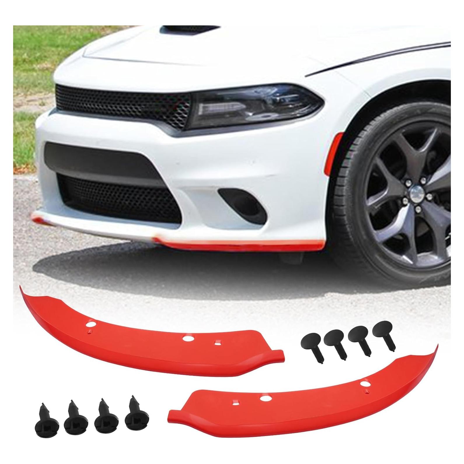 Protector Divisor Labio Parachoques Frontal HTRACING Rojo 2015-2022