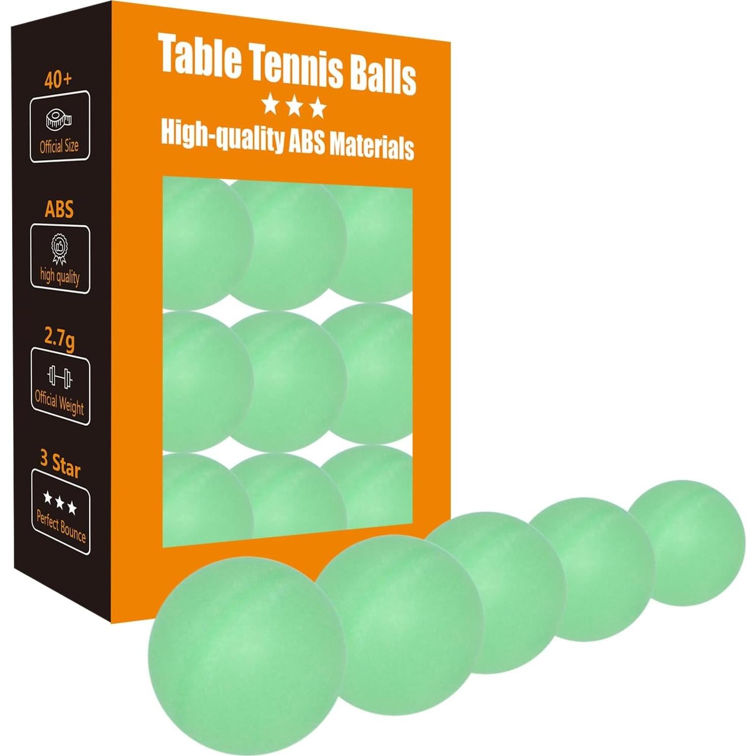 Pelotas de Ping Pong Meizhouer 12 Piezas Brillantes