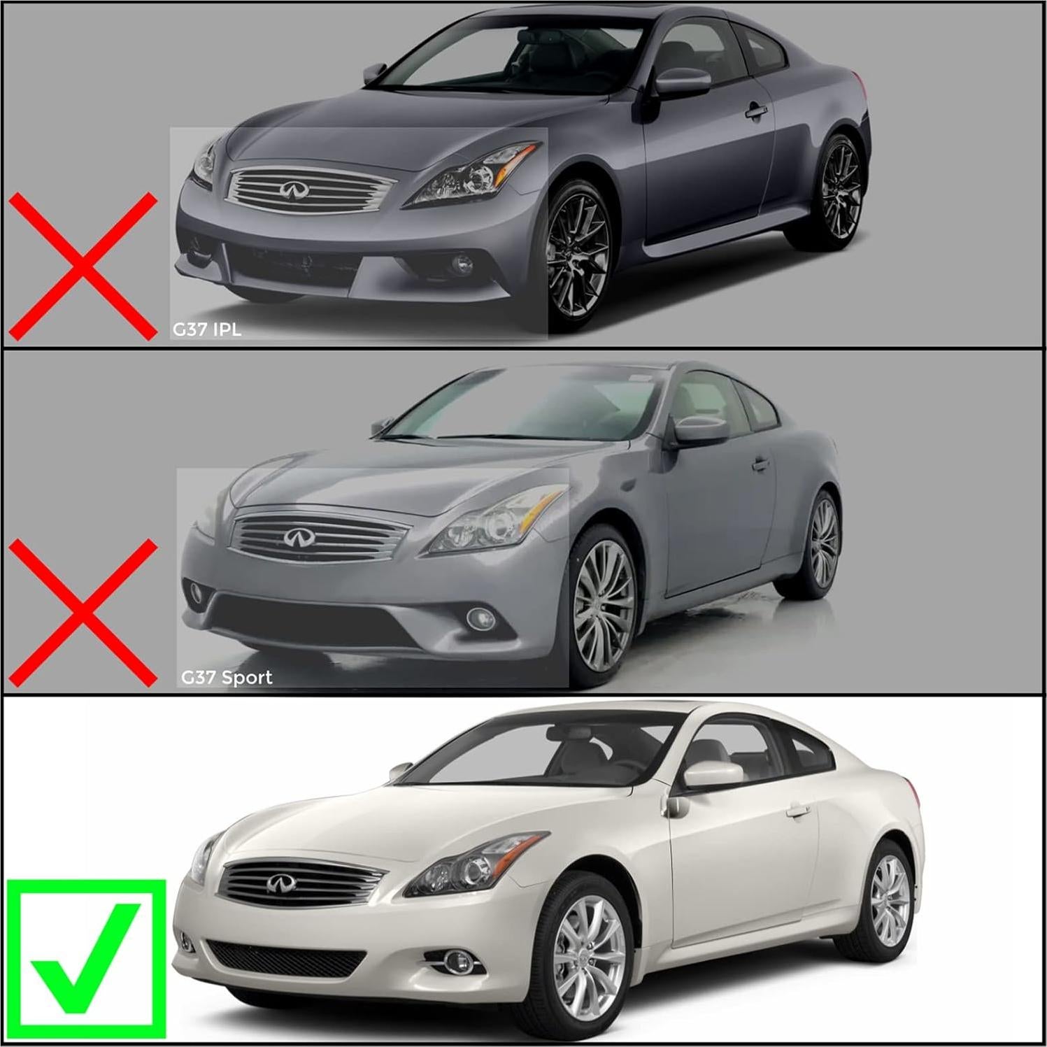 Labio Divisor Parachoques Frontal FREEMOTOR802 para Infiniti G37/Q60