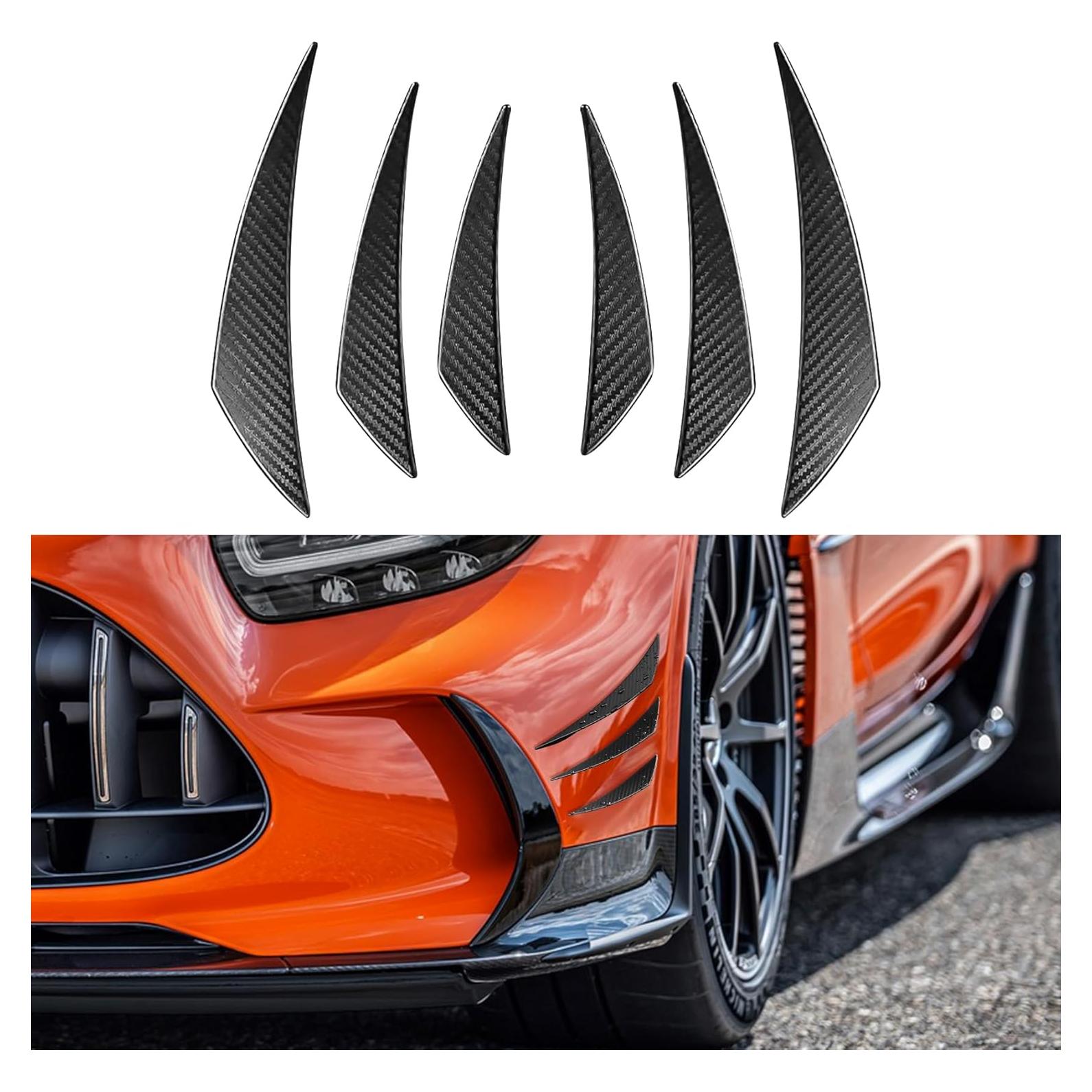 Kit de 6 Canards para Spoiler de Coche QZTYTY - Fibra de Carbono